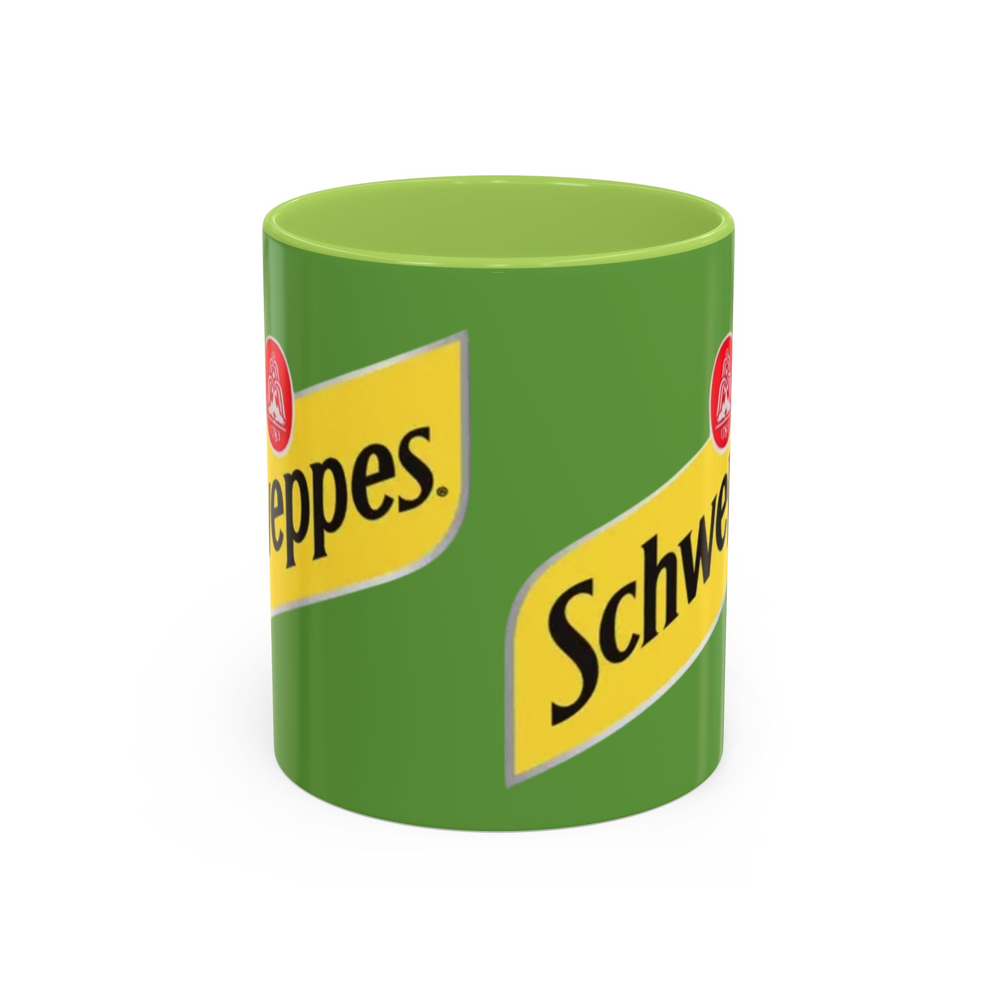 Schweppes Logo Accent Coffee Mug (11/15oz) - Creations by Chris and Carlos