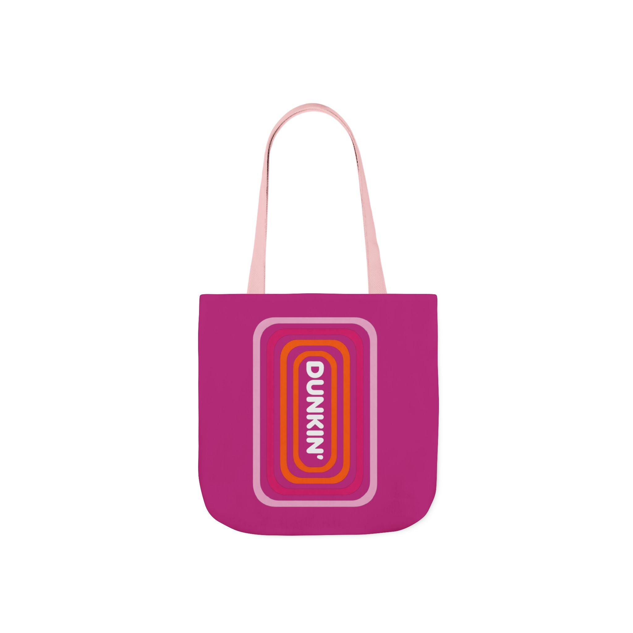 Tote Bag — Retro Pink 'Dunkin' Logo' Canvas Tote - Creations by Chris and Carlos