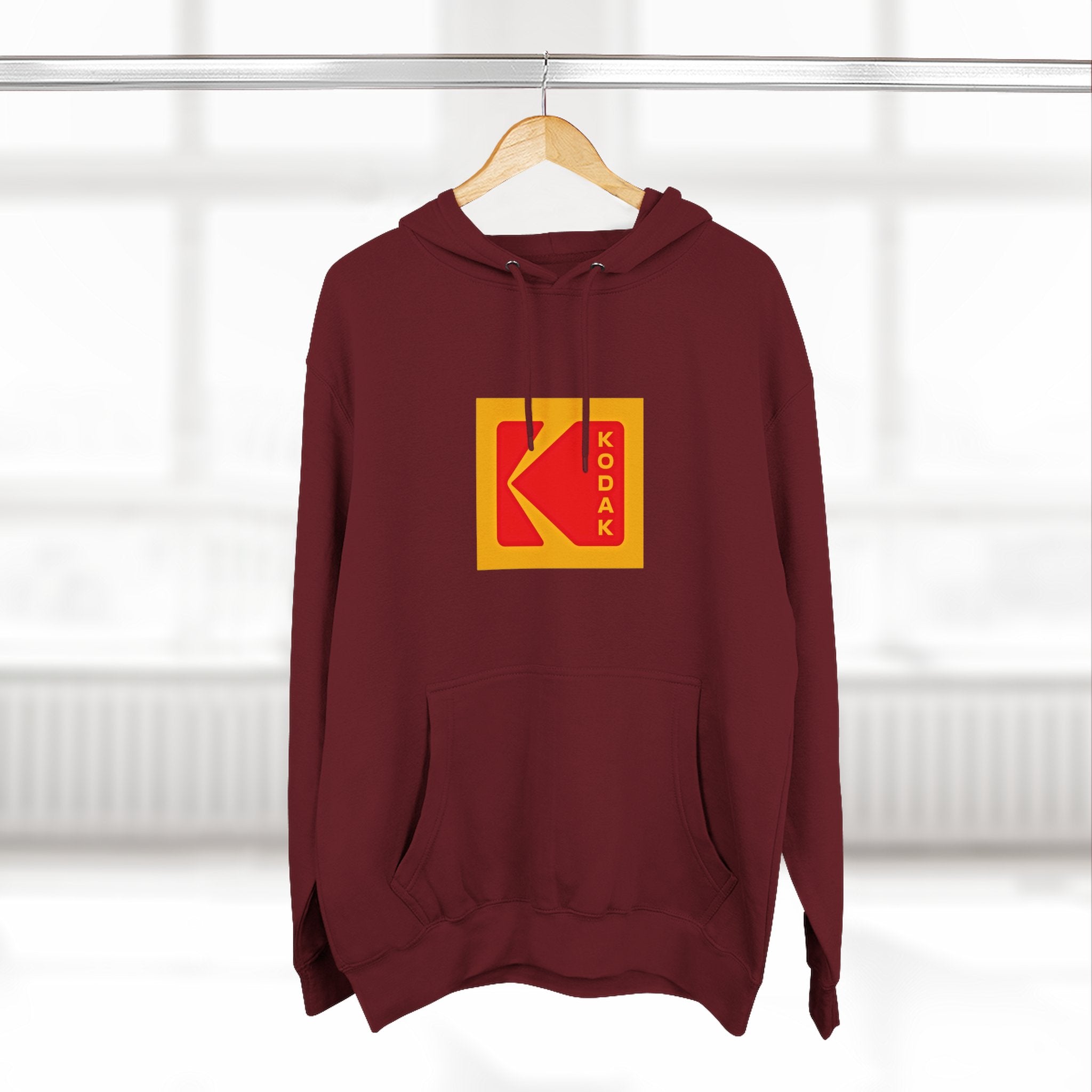 Kodak Logo Hoodie — Vintage Film Brand Graphic Fleece Hoodie - Creations by Chris and Carlos