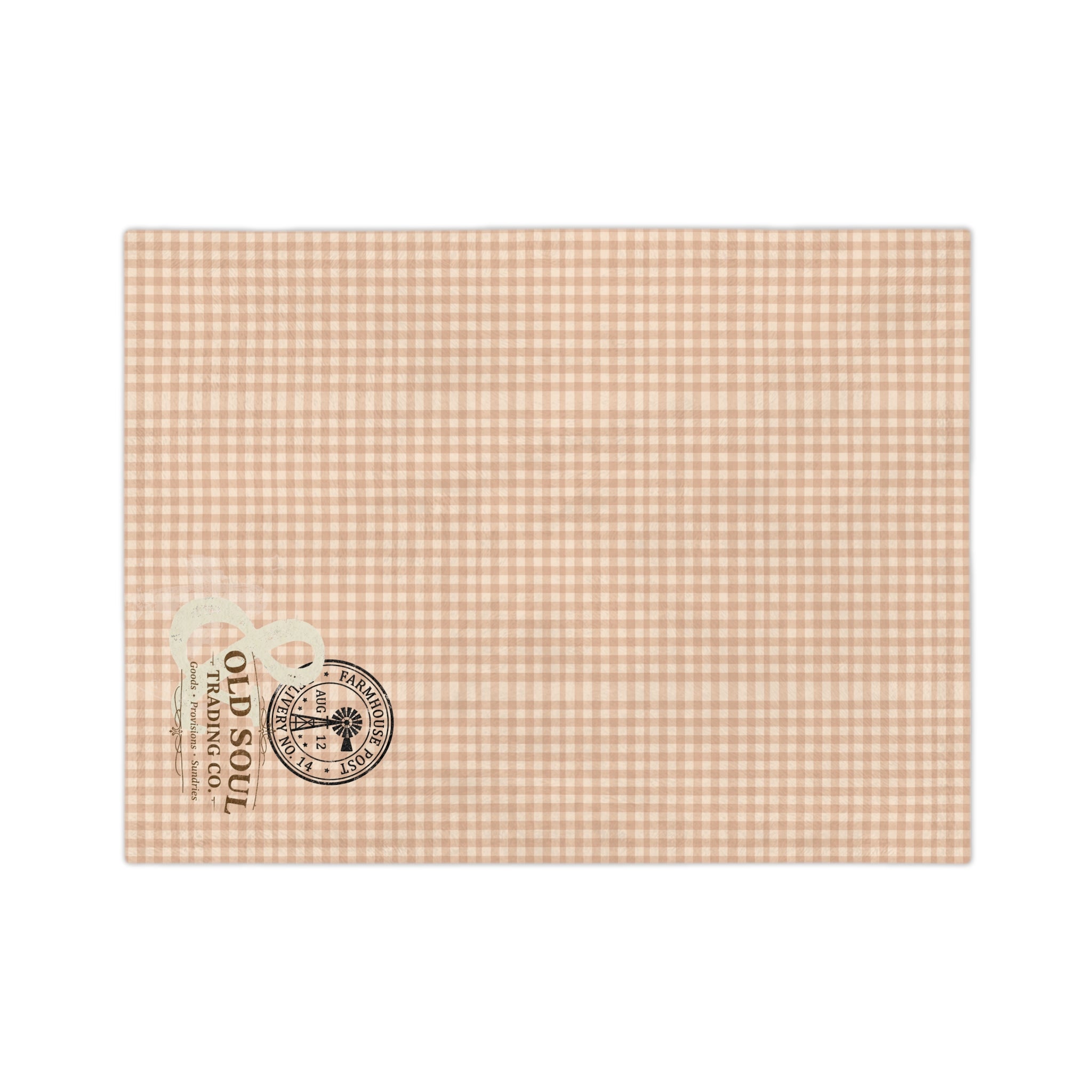 Gingham Velveteen Blanket — Old Soul Trading Co. Microfiber Throw - Creations by Chris and Carlos