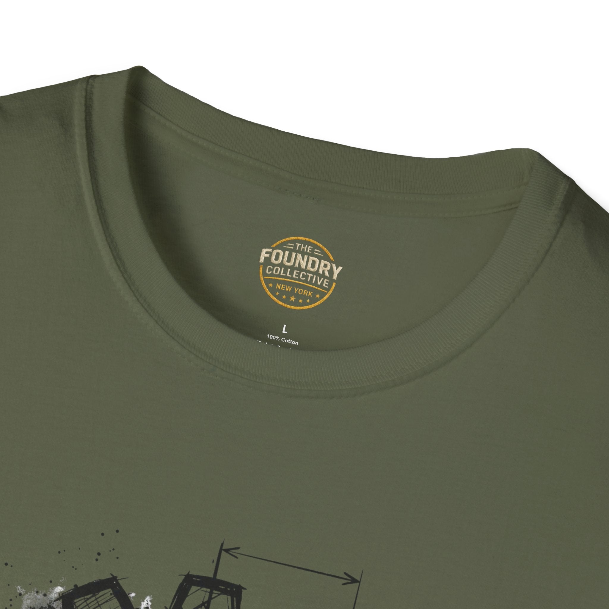 The Foundry Collective Gear Blueprint T-Shirt — Mechanical Engineering Sketch Tee - Creations by Chris and Carlos