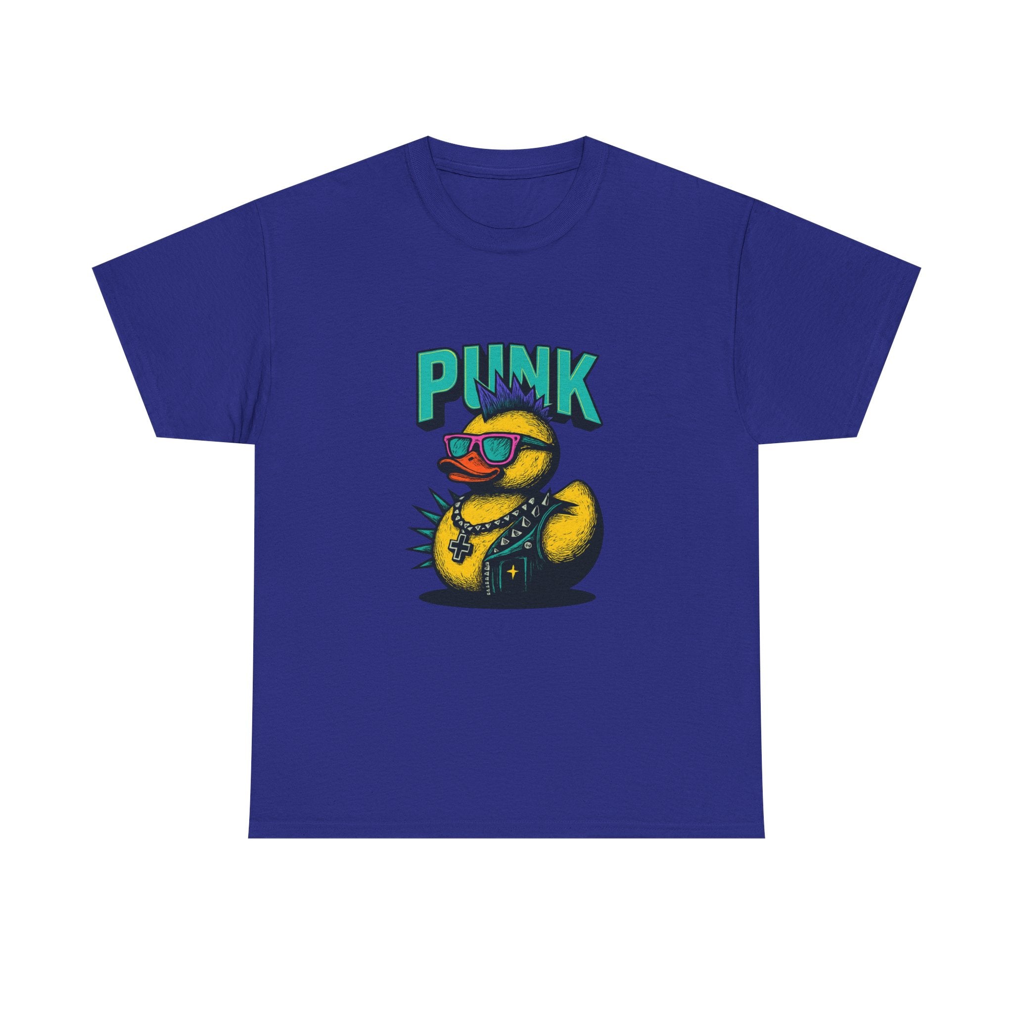 Punk Rubber Duck T-Shirt — Retro Sunglasses Duck Graphic Tee - Creations by Chris and Carlos