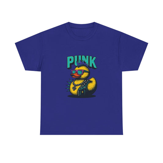 Punk Rubber Duck T-Shirt — Retro Sunglasses Duck Graphic Tee - Creations by Chris and Carlos