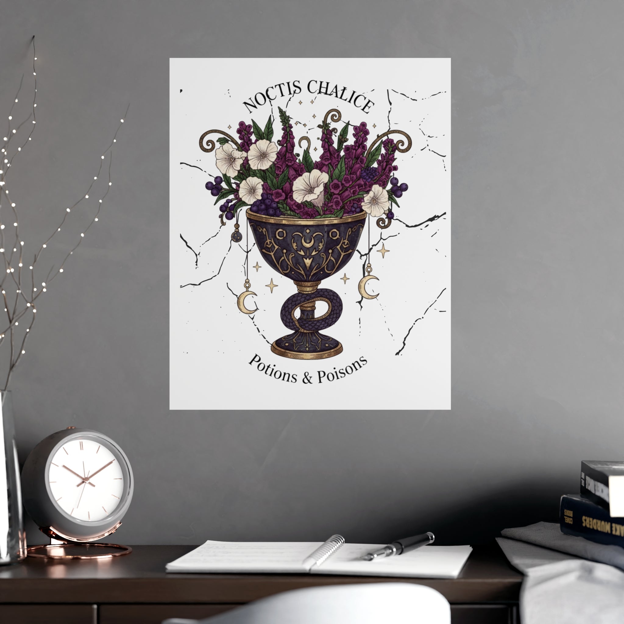 Noctis Chalice Matte Poster — Potions & Poisons Floral Gothic Wall Art - Creations by Chris and Carlos