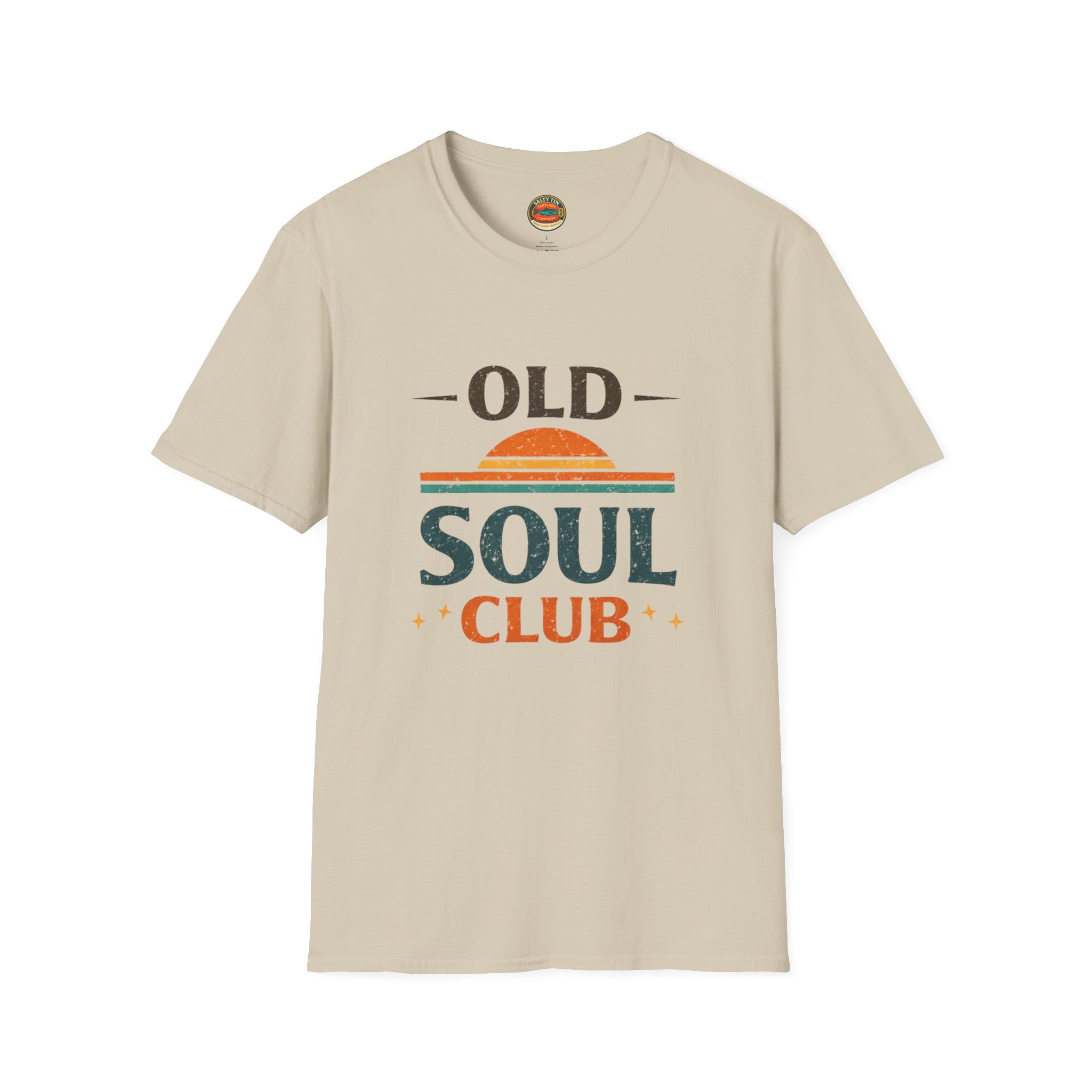 Old Soul Club T-Shirt — Retro Sunset Graphic Tee - Creations by Chris and Carlos
