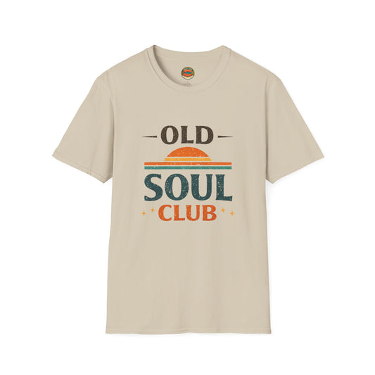 Old Soul Club T-Shirt — Retro Sunset Graphic Tee - Creations by Chris and Carlos