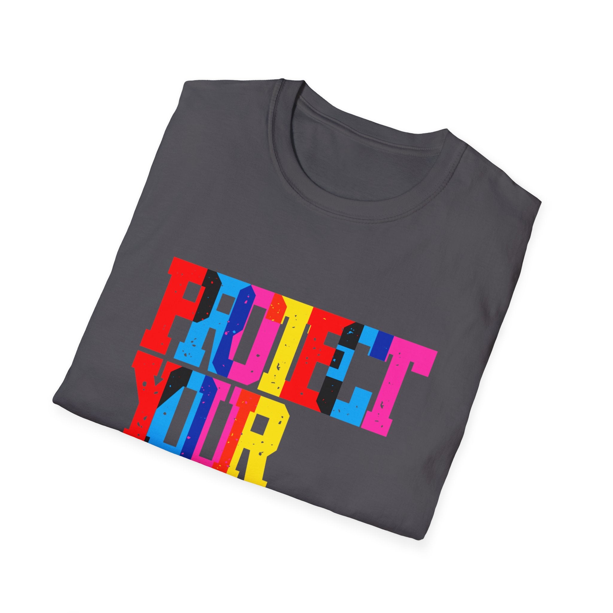 T-Shirt — Colorblock "Protect Your Peace" Graphic Tee - Creations by Chris and Carlos