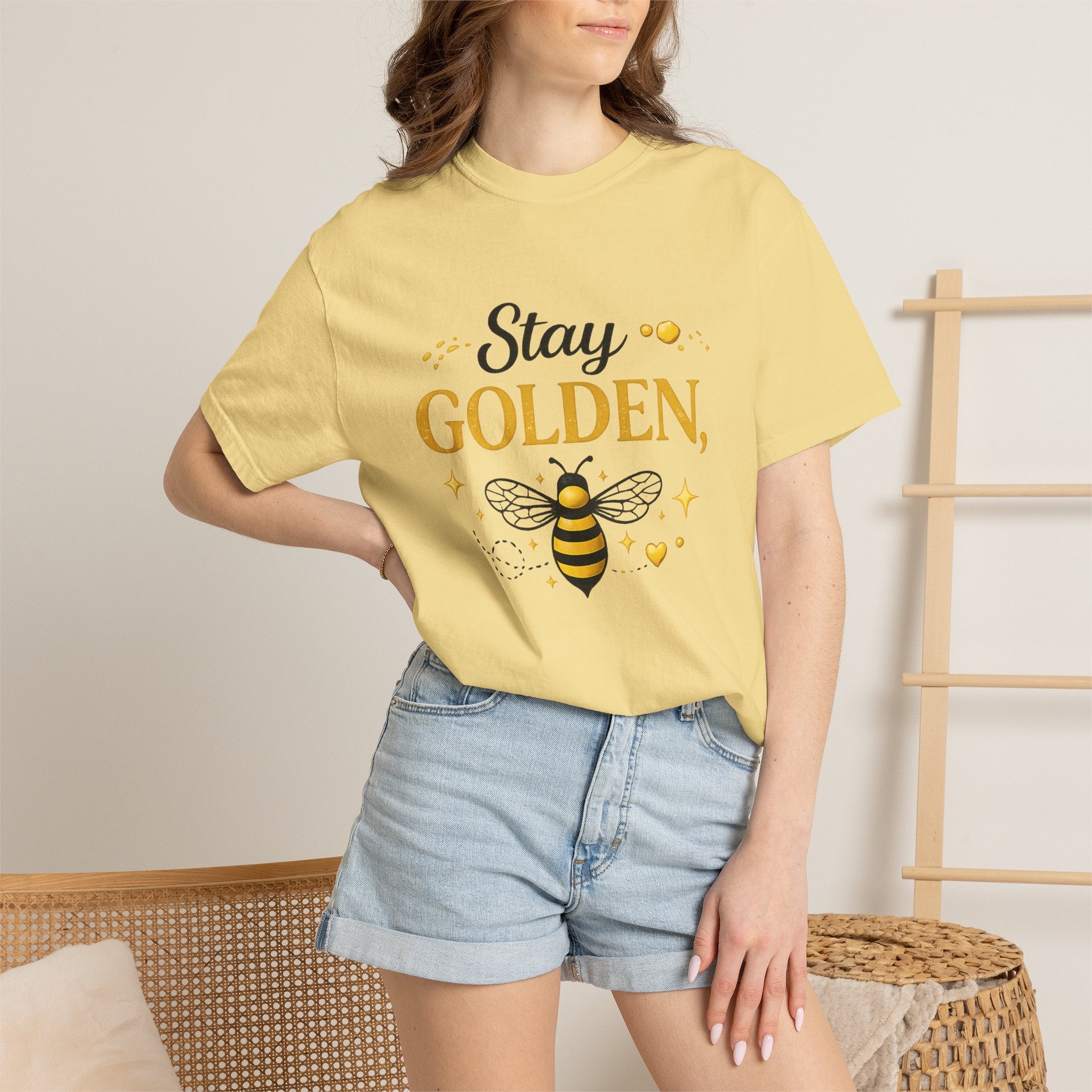 Stay Golden Bee T-Shirt — Inspirational Bee Graphic Tee - Creations by Chris and Carlos