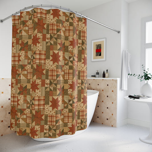 Old Soul Harvest™ Vintage Quilt Blocks Shower Curtain - Shower Curtain from the Old Soul Harvest Bath collection