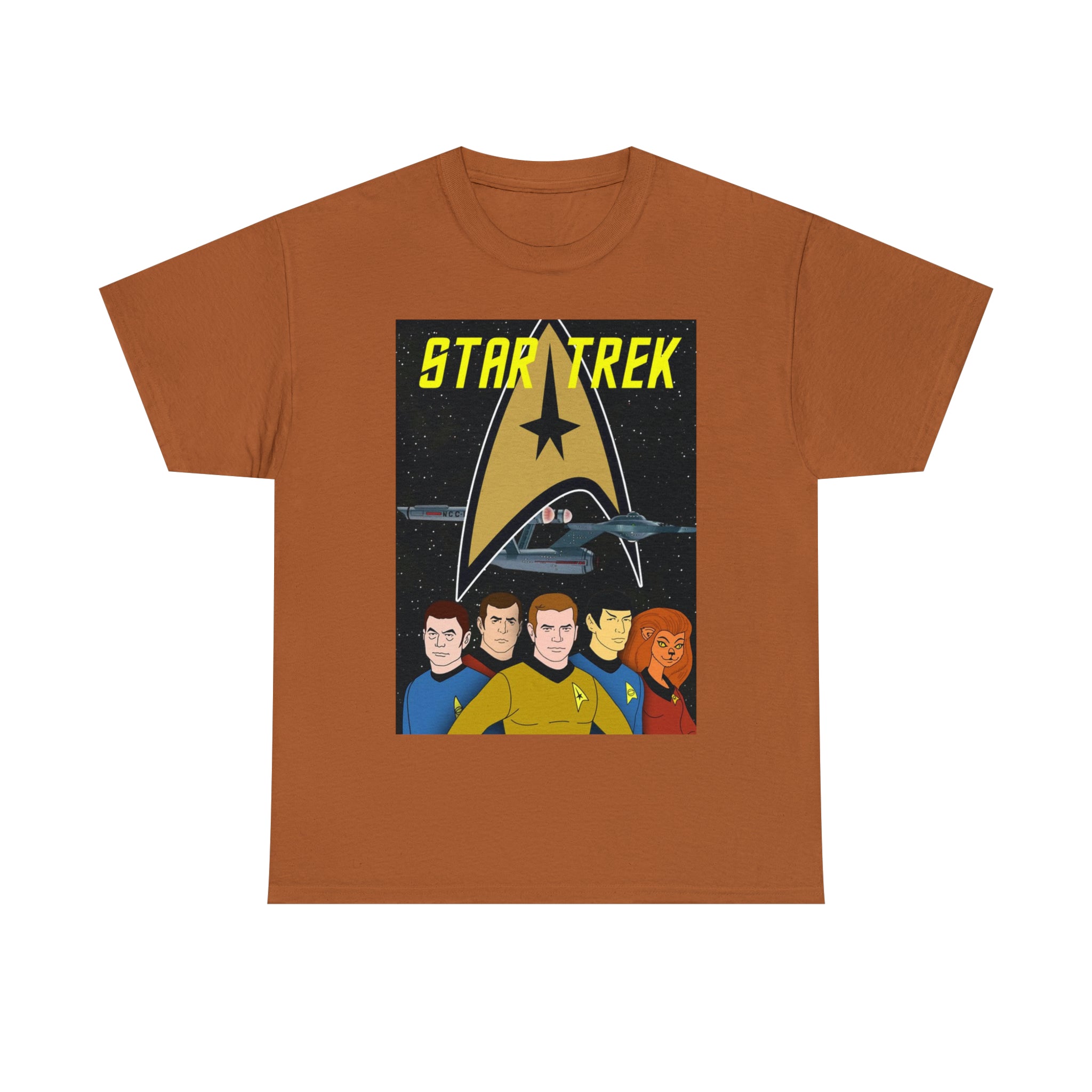 Star Trek Cartoon- Unisex Heavy Cotton T-Shirt - Creations by Chris and Carlos