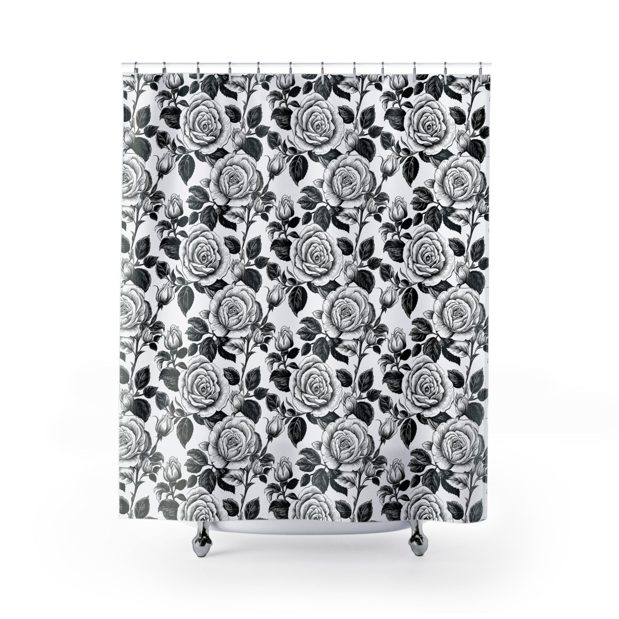 Whispers of Toile- Elegant Floral Shower Curtains, Vintage Rose Shower Decor, Bathroom Accessories, Gift for Her, Home Makeover, Wedding Present - Creations by Chris and Carlos