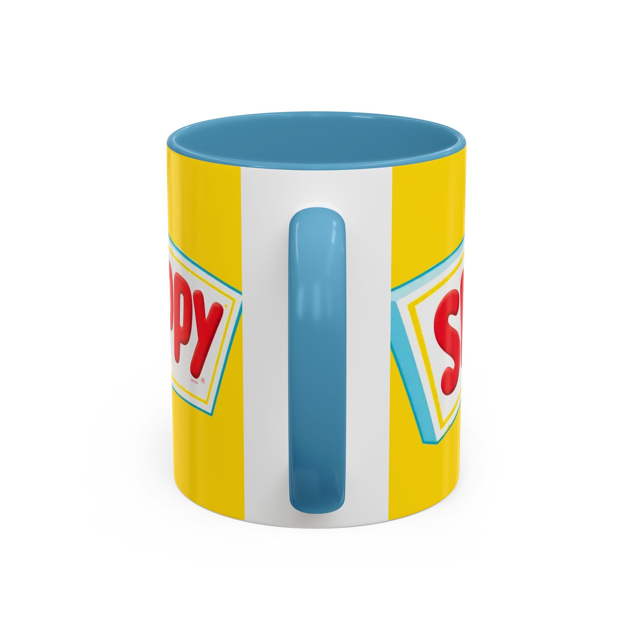 Skippy Retro Logo Coffee Mug — Yellow Accent Peanut Butter Inspired 11/15oz - Creations by Chris and Carlos