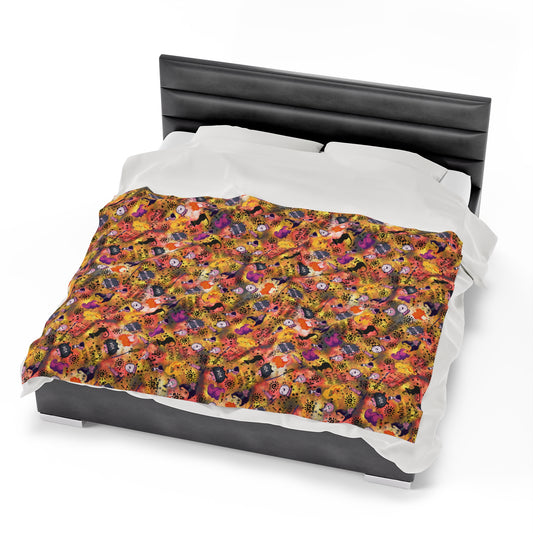 Hocus Pocus- Velveteen Plush CuddleLux Bliss Blanket - Creations by Chris and Carlos