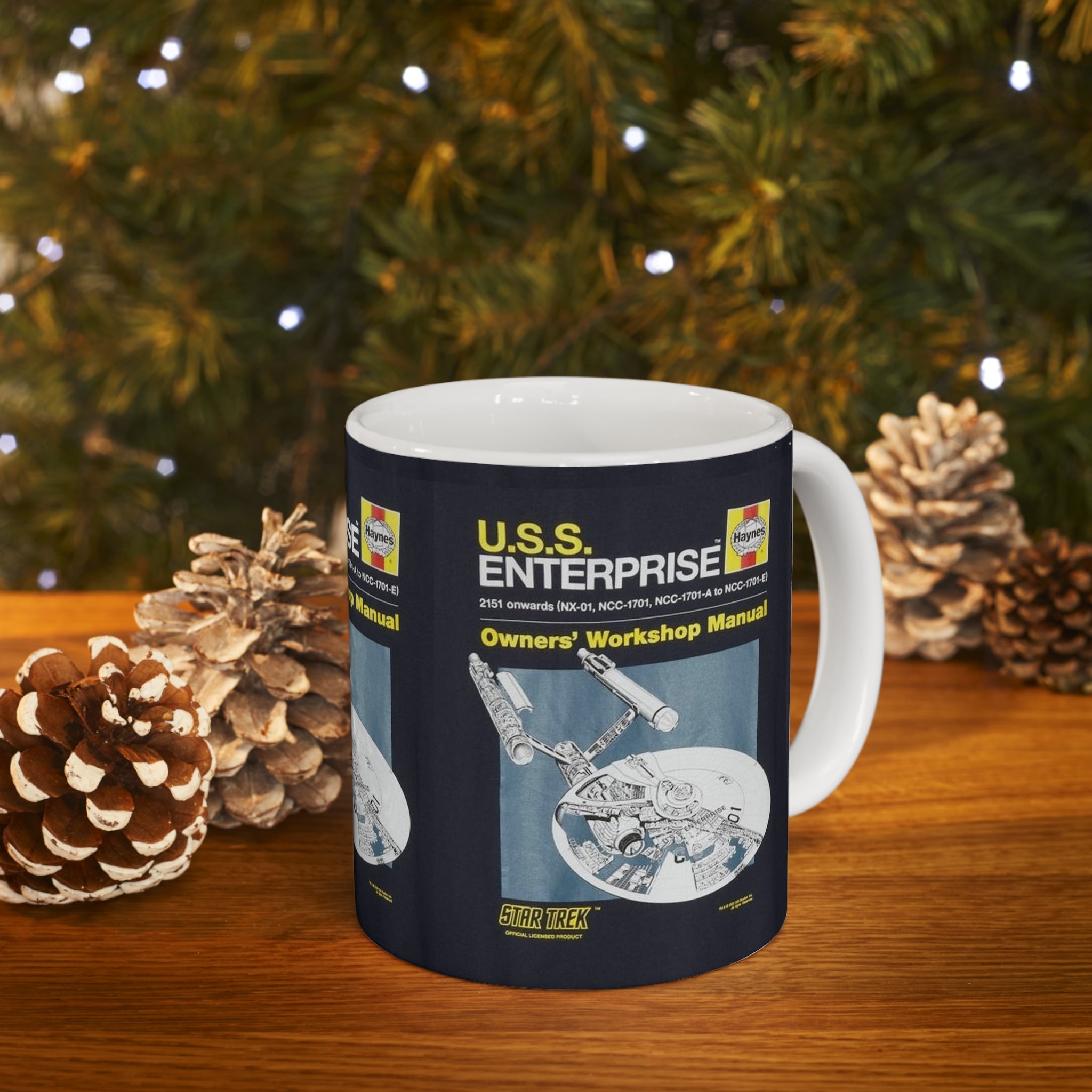 USS Enterprise- White Ceramic Mug - Creations by Chris and Carlos