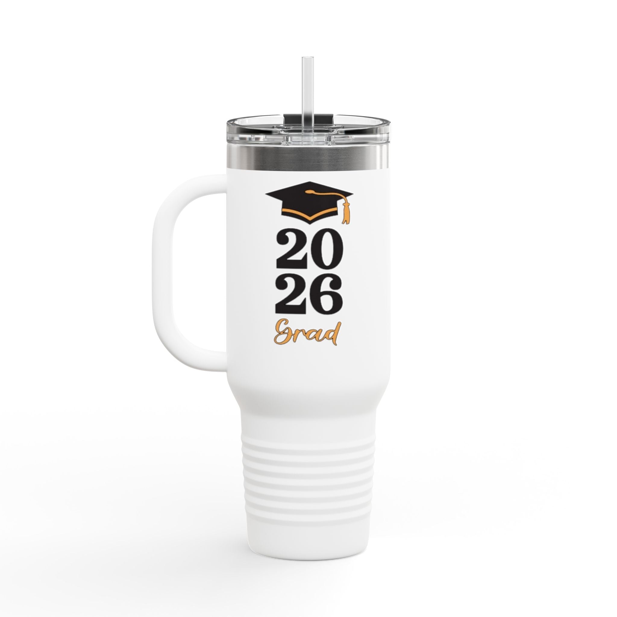 2026 Grad Insulated Travel Mug – 40oz Stainless Tumbler with Lid & Straw - Creations by Chris and Carlos