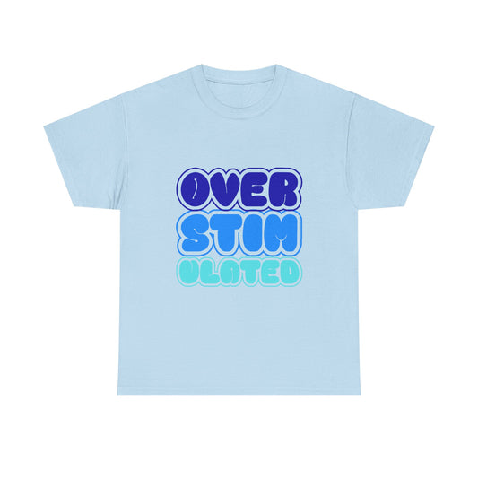Overstimulated Tee — Playful Bubble Letter Autism Awareness T‑Shirt - Creations by Chris and Carlos