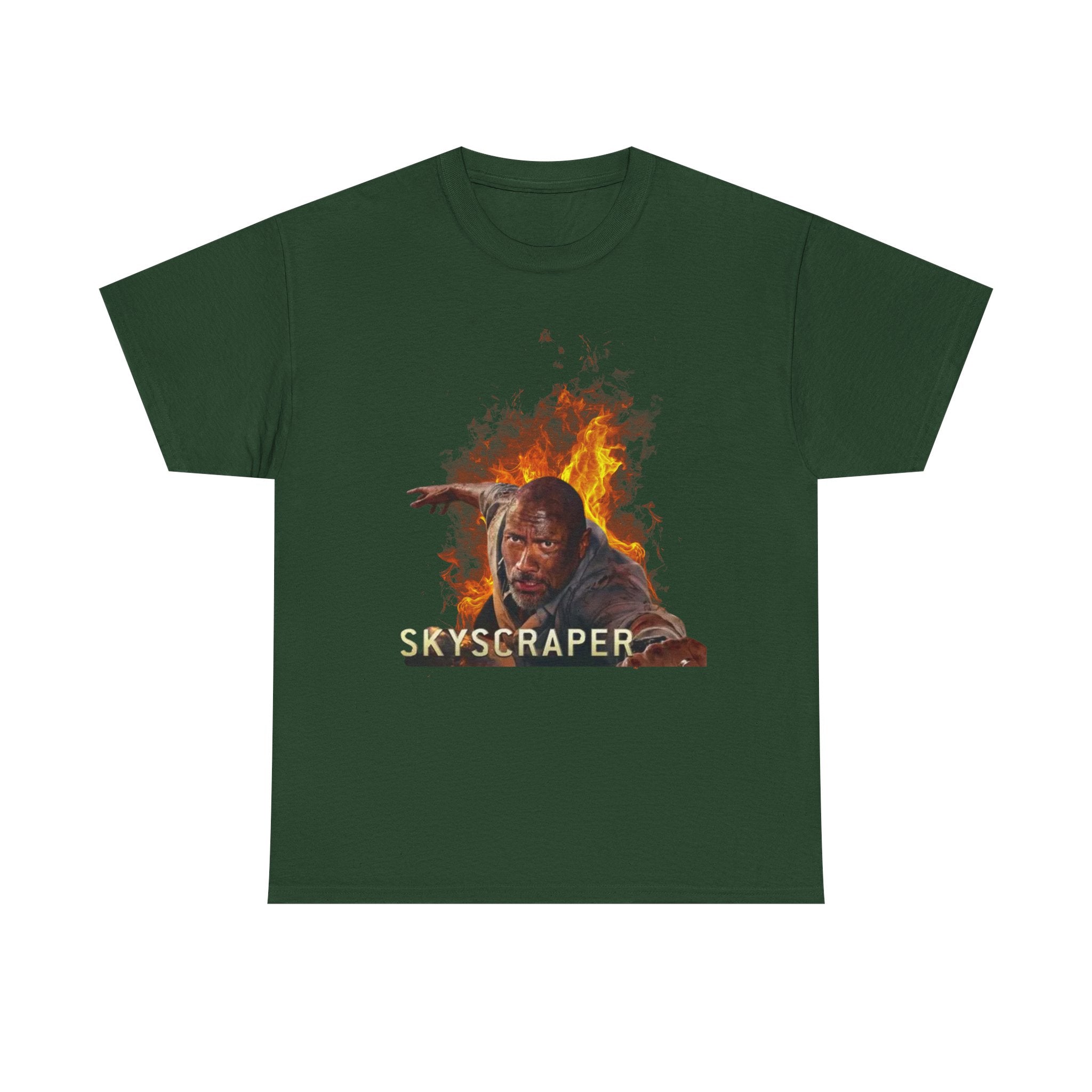 Skyscraper Rescue Tee — Action Movie Inspired Graphic T‑Shirt - Creations by Chris and Carlos