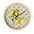 Lemon Tile Wall Clock – Mediterranean Citrus Kitchen Clock