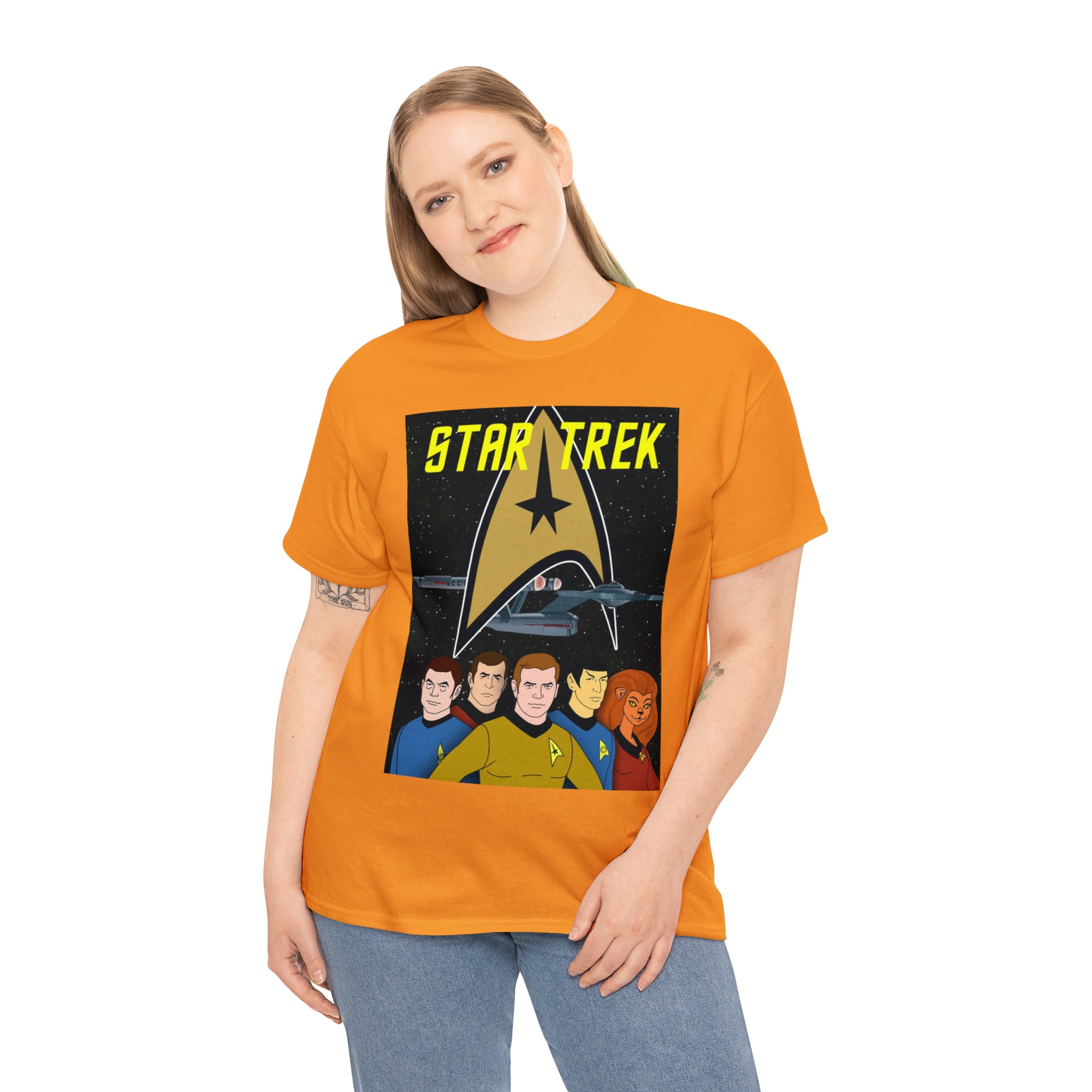 Star Trek Cartoon- Unisex Heavy Cotton T-Shirt - Creations by Chris and Carlos