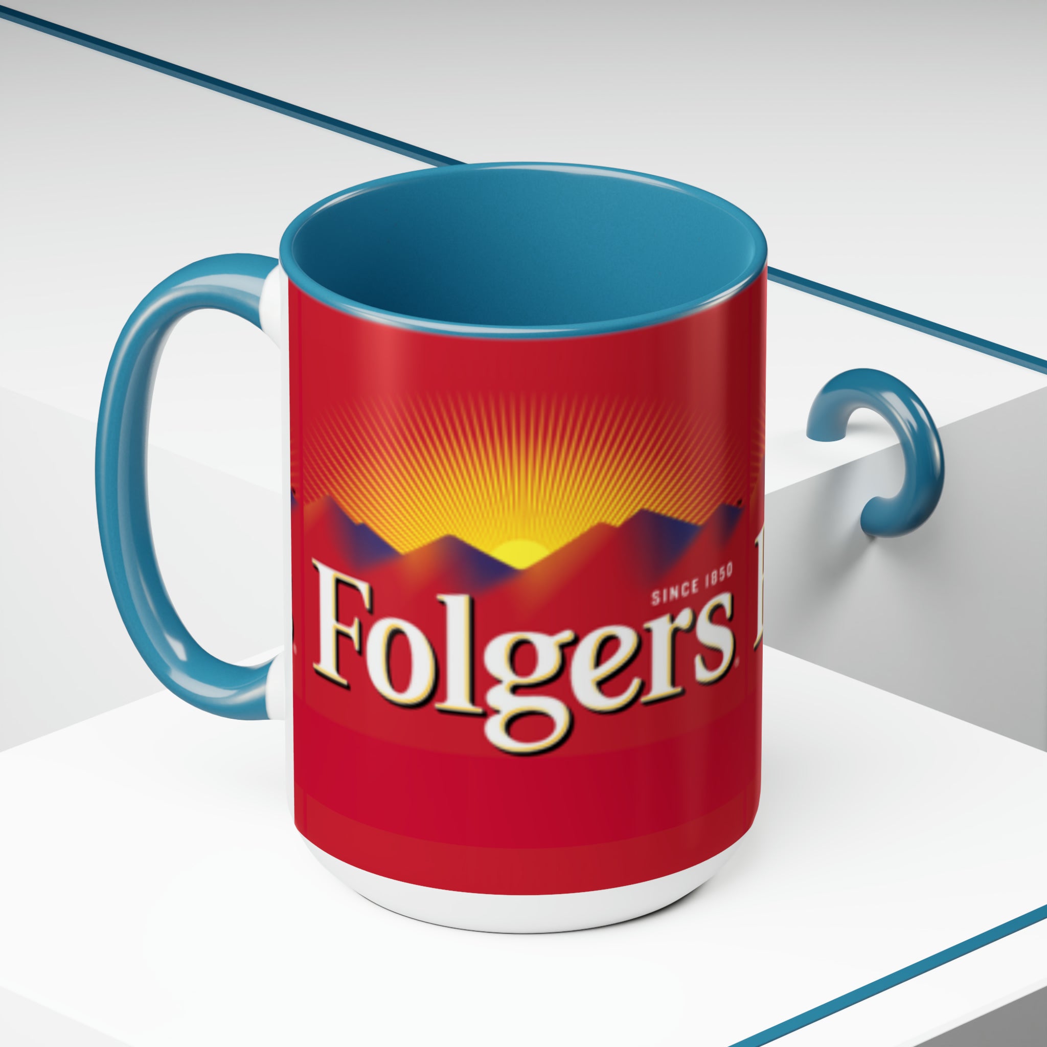 Folgers- White Ceramic Mug - Creations by Chris and Carlos