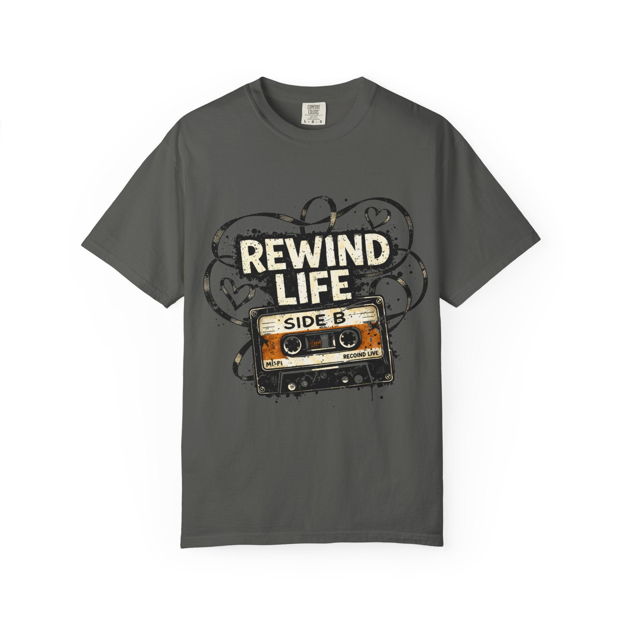 Rewind Life Cassette T-Shirt - Creations by Chris and Carlos