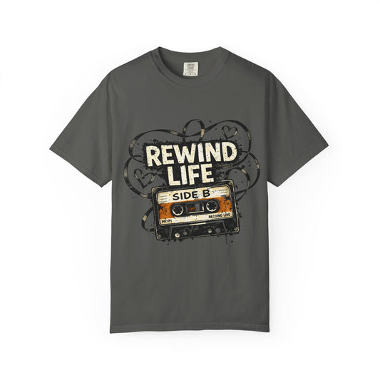 Rewind Life Cassette T-Shirt - Creations by Chris and Carlos