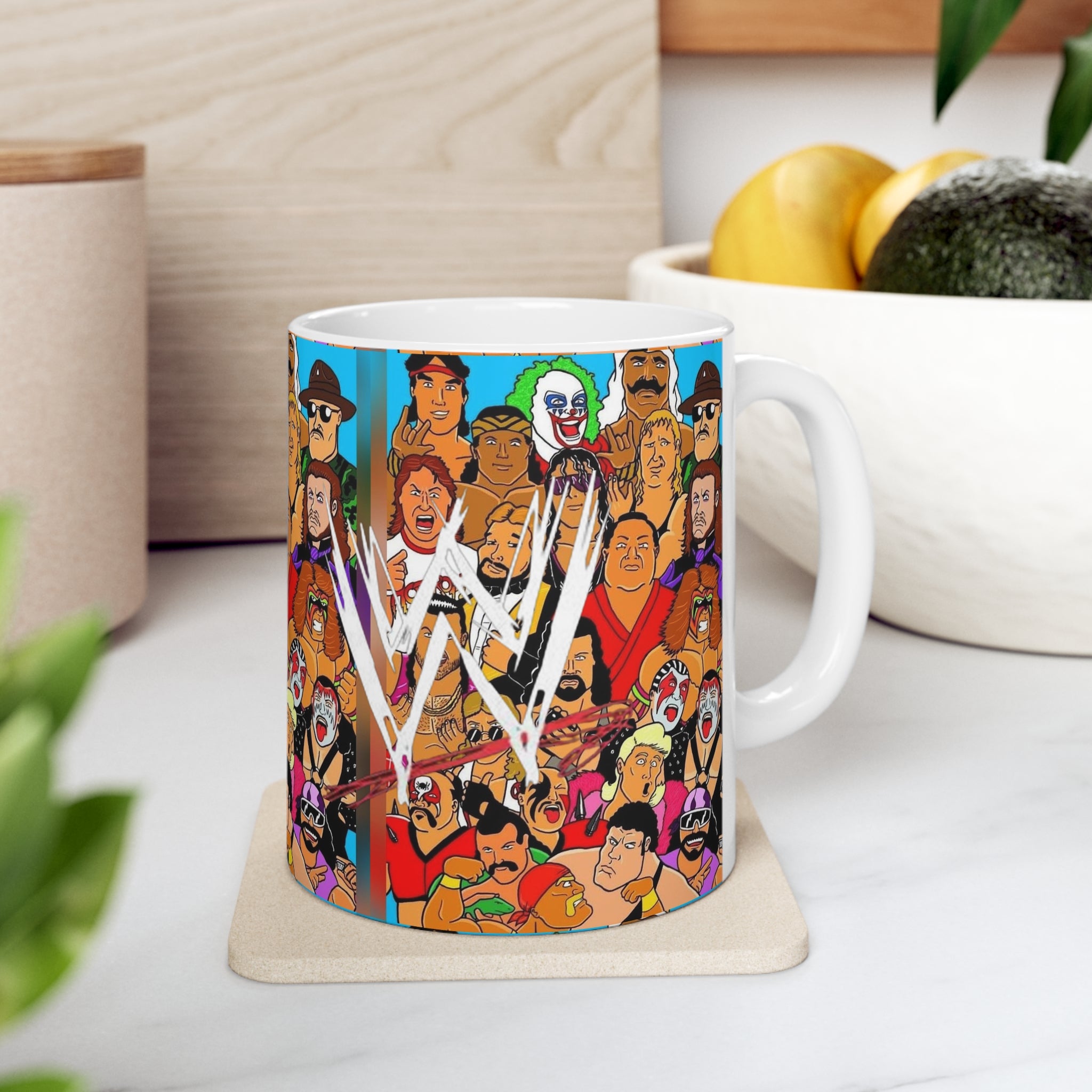 WWE Champions-  White Ceramic Mug - Creations by Chris and Carlos