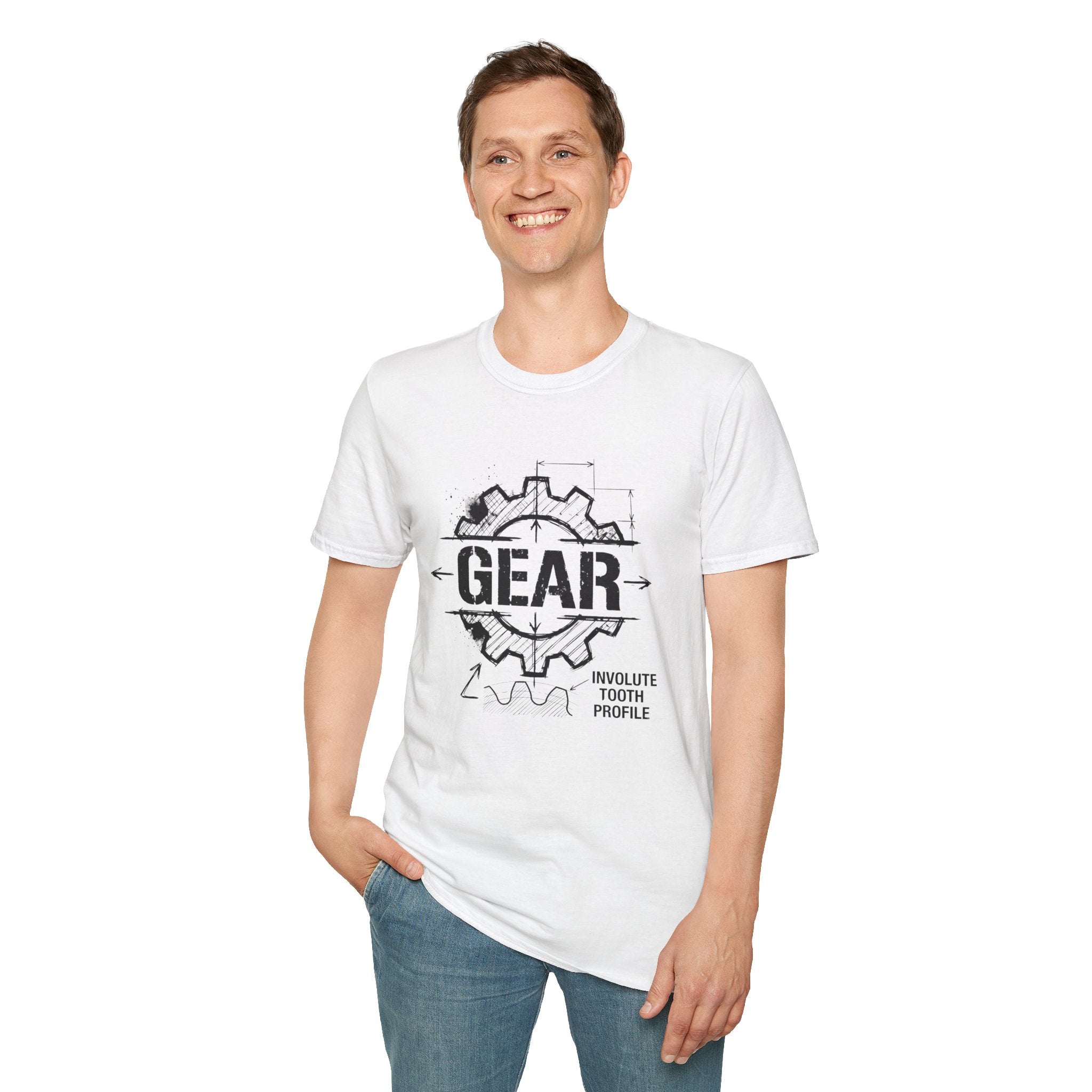 The Foundry Collective Gear Blueprint T-Shirt — Mechanical Engineering Sketch Tee - Creations by Chris and Carlos