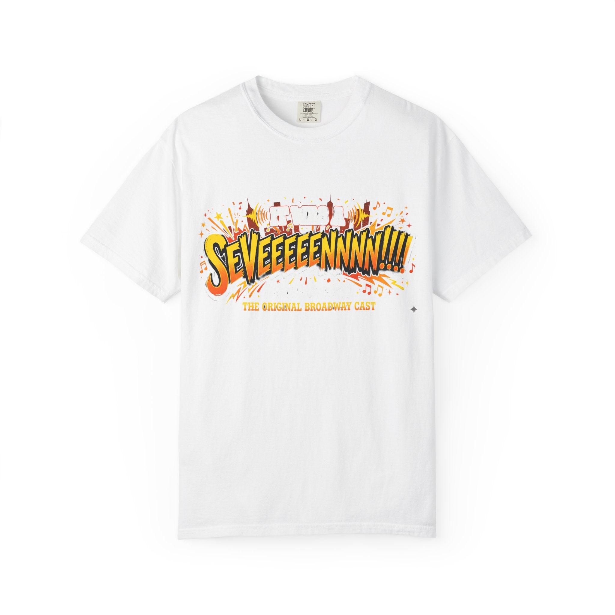 SEVEEEEEENNNN!!! Comic-Style Graphic T-Shirt - Creations by Chris and Carlos