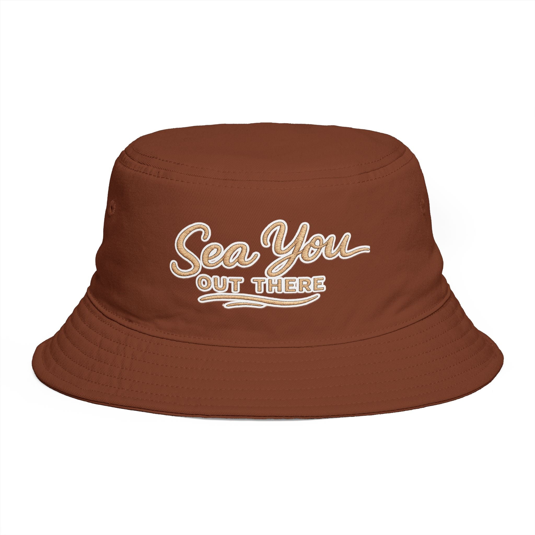 Sea You Out There Bucket Hat — Retro Coastal Embroidered Sun Hat - Creations by Chris and Carlos