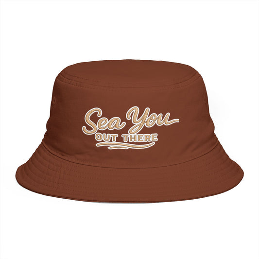 Sea You Out There Bucket Hat — Retro Coastal Embroidered Sun Hat - Creations by Chris and Carlos