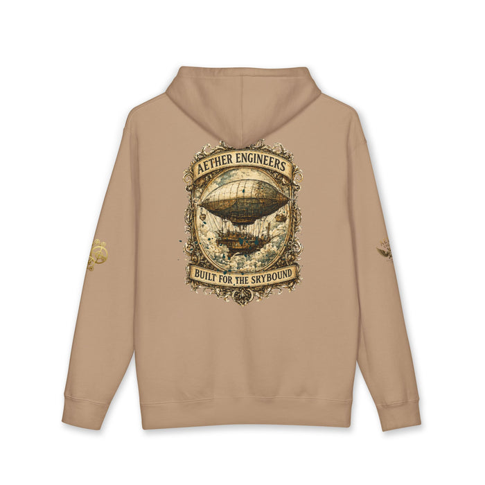 Hoodie — Steampunk 'Aether Engineers: Built for the Skybound' Airship Graphic