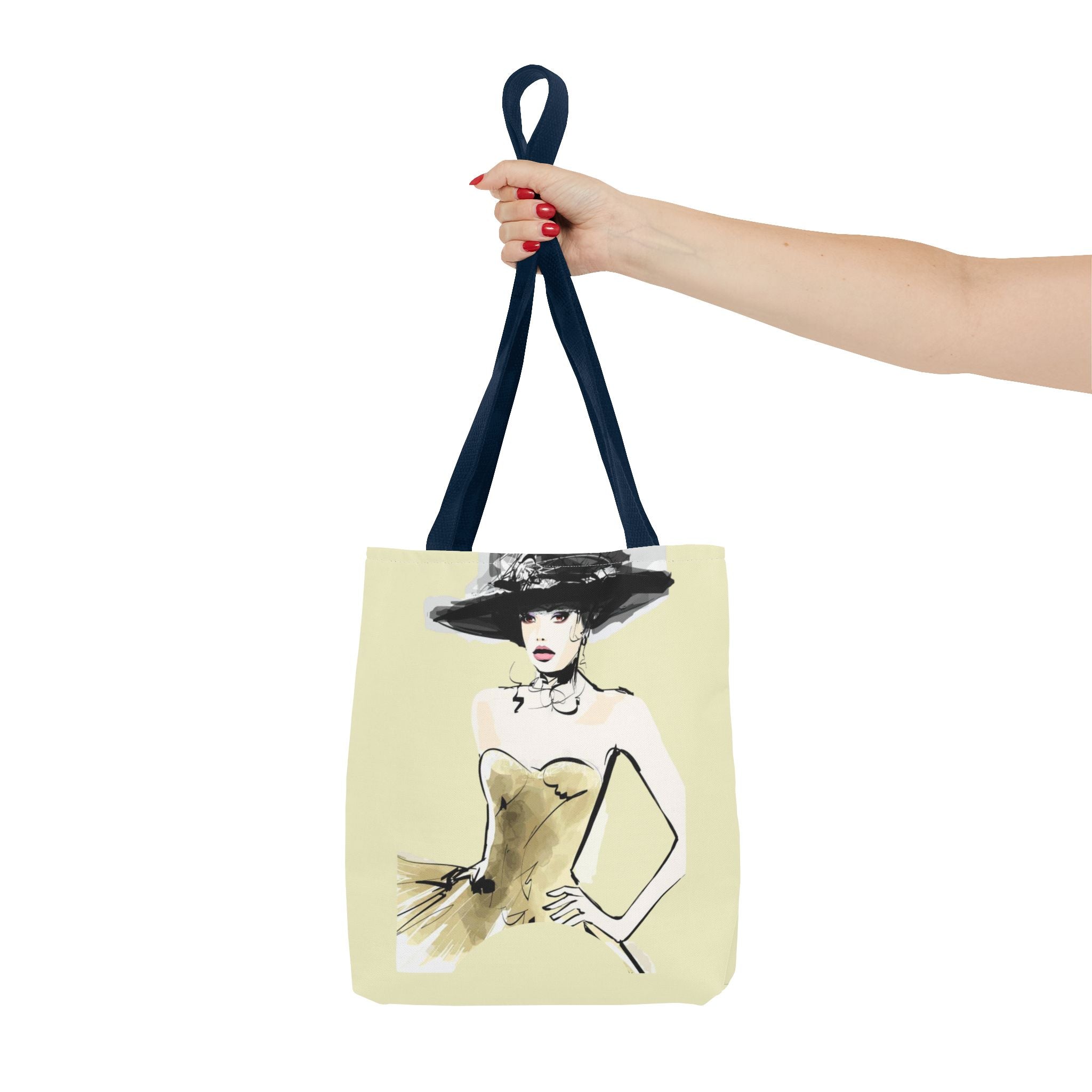 Fashion Illustration Tote Bag — Chic Woman in Hat Design - Creations by Chris and Carlos