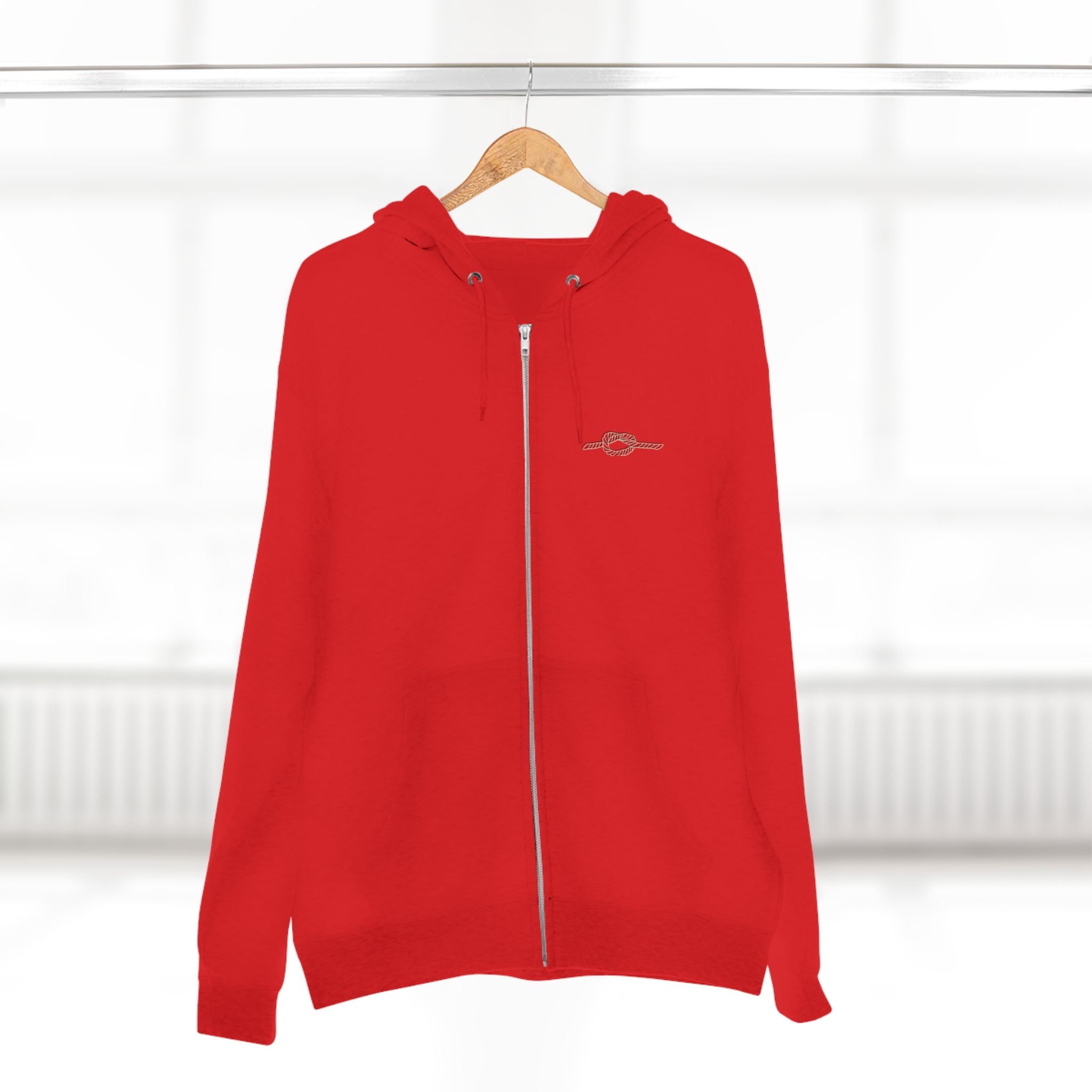 Y KNOT U Rope Knot Anchor Zip Hoodie — Nautical Graphic Unisex Zip-Up - Creations by Chris and Carlos