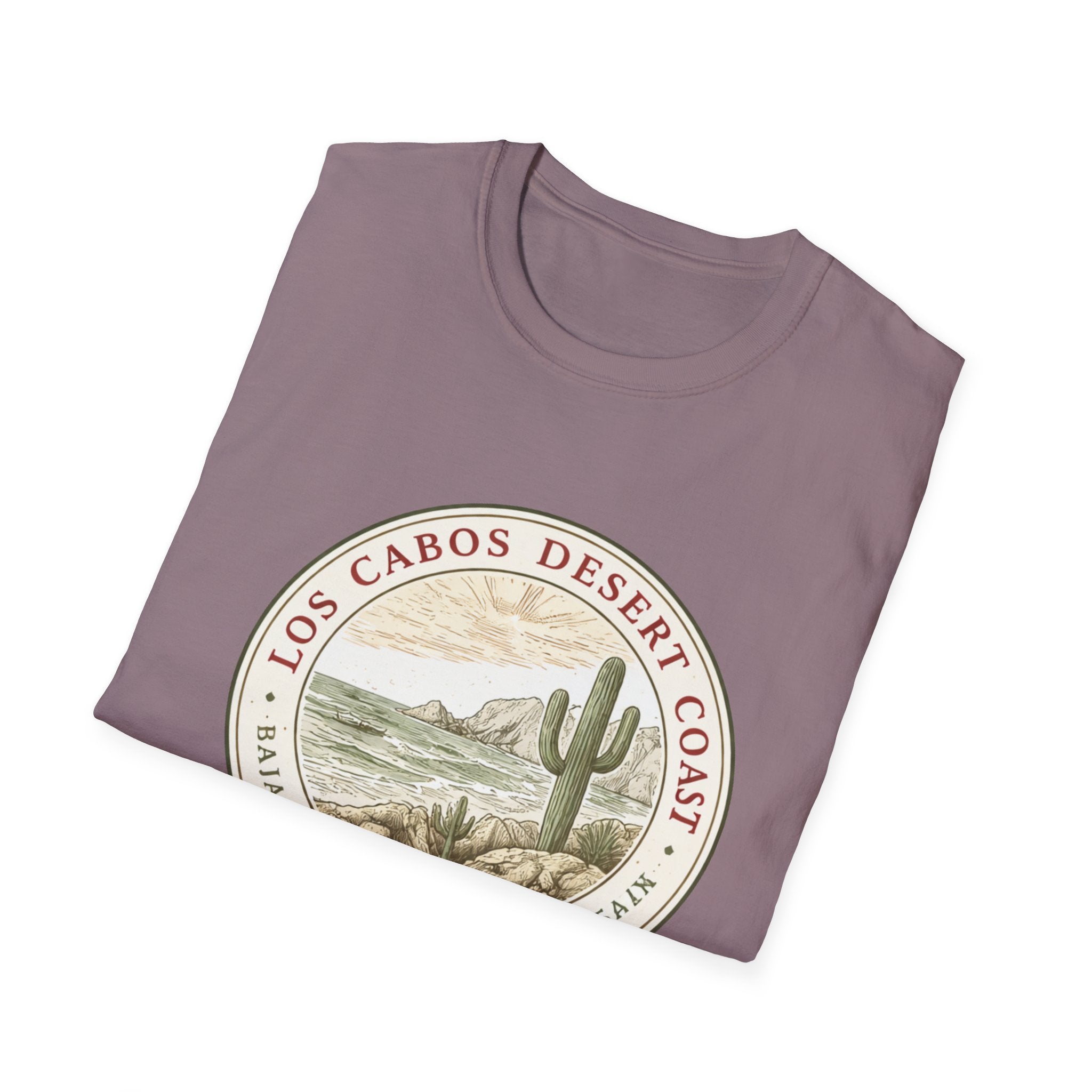 Los Cabos Desert Coast T-Shirt – Vintage Cactus Beach Badge - Creations by Chris and Carlos