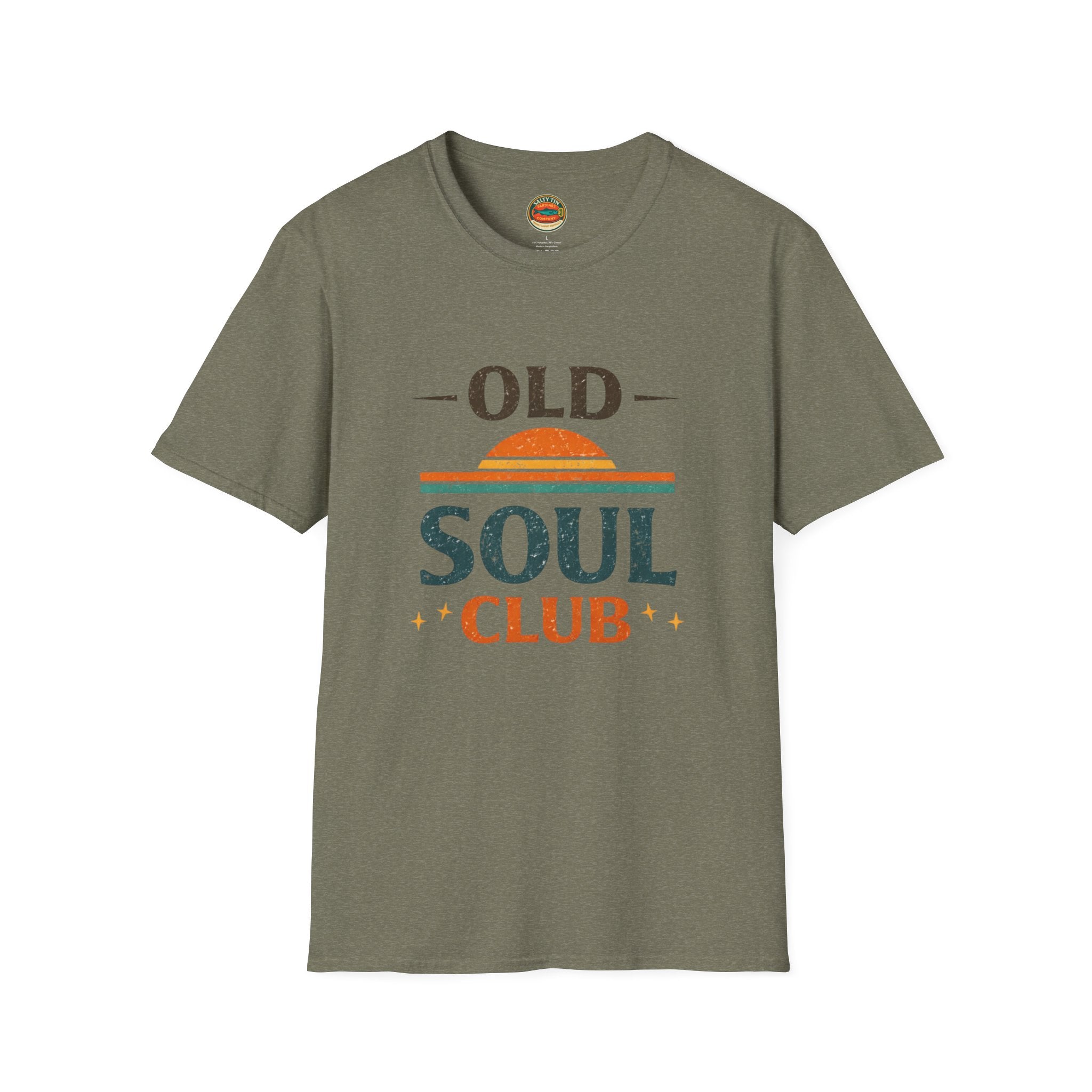 Old Soul Club T-Shirt — Retro Sunset Graphic Tee - Creations by Chris and Carlos