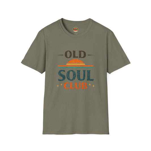 Old Soul Club T-Shirt — Retro Sunset Graphic Tee - Creations by Chris and Carlos