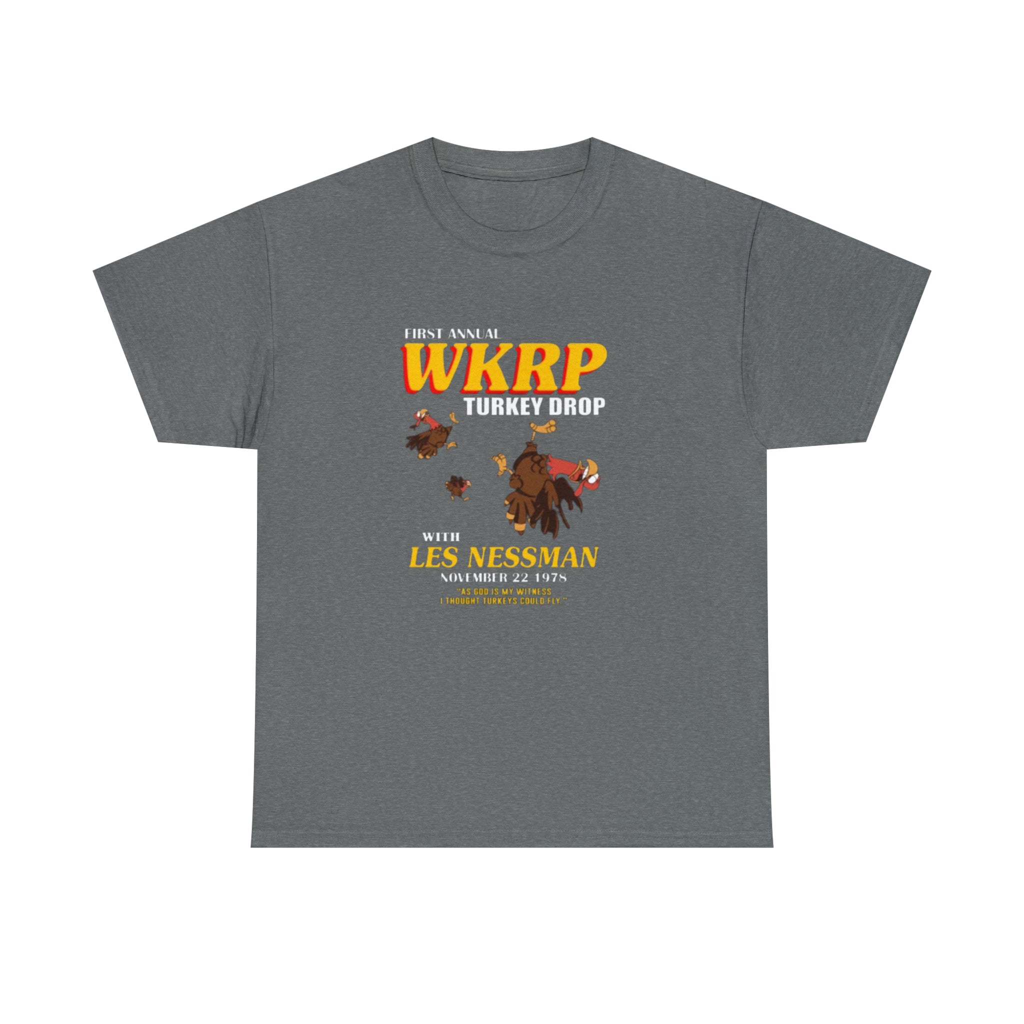 WKRP 70's TV Show- Unisex Heavy Cotton T-Shirt - Creations by Chris and Carlos