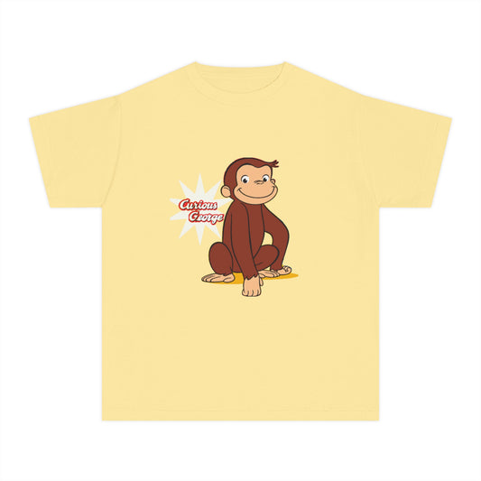 Curious George Kids T‑Shirt — Yellow Youth Tee featuring Curious George Graphic - Creations by Chris and Carlos