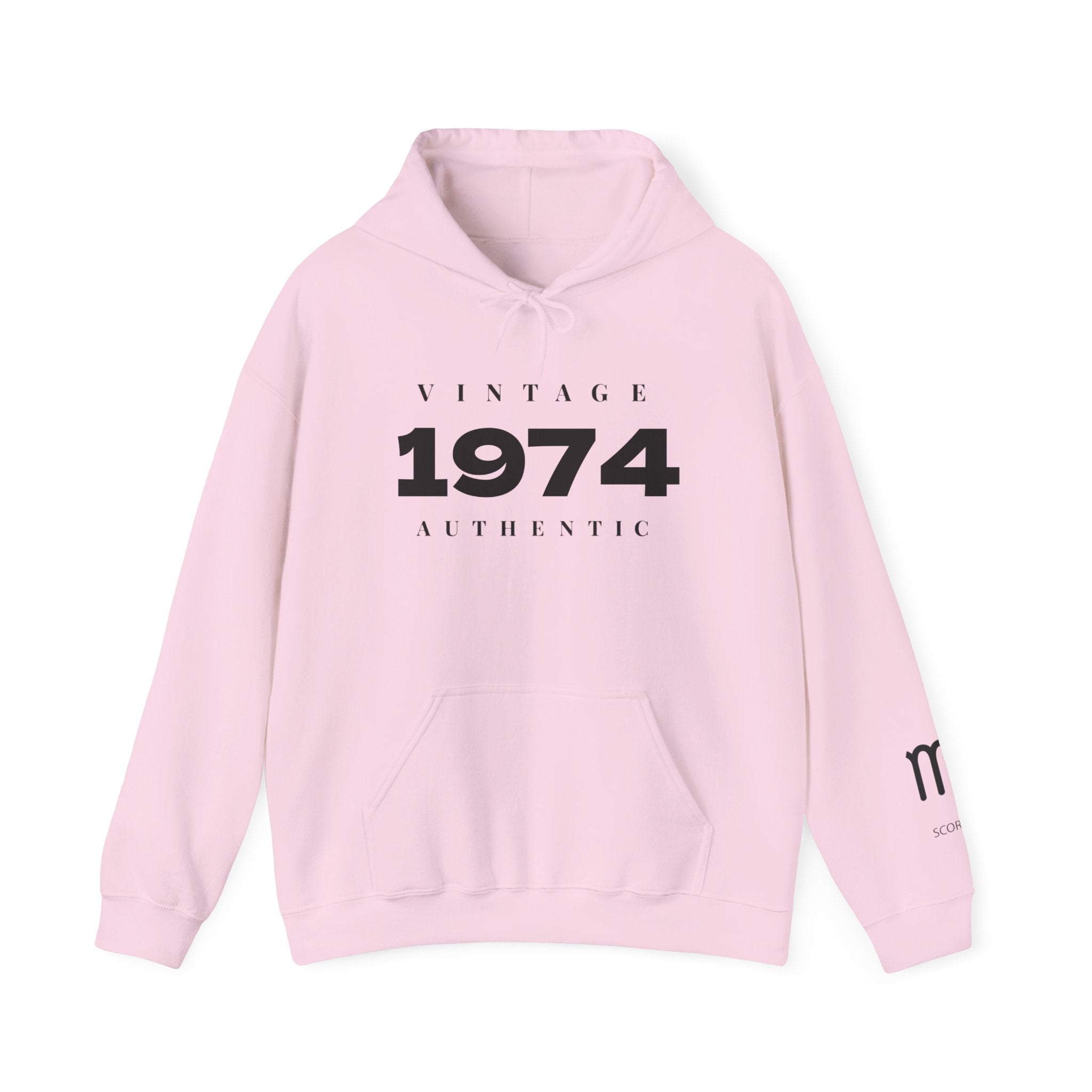 1974 Vintage Hoodie — Authentic Birthday Sweatshirt - Creations by Chris and Carlos