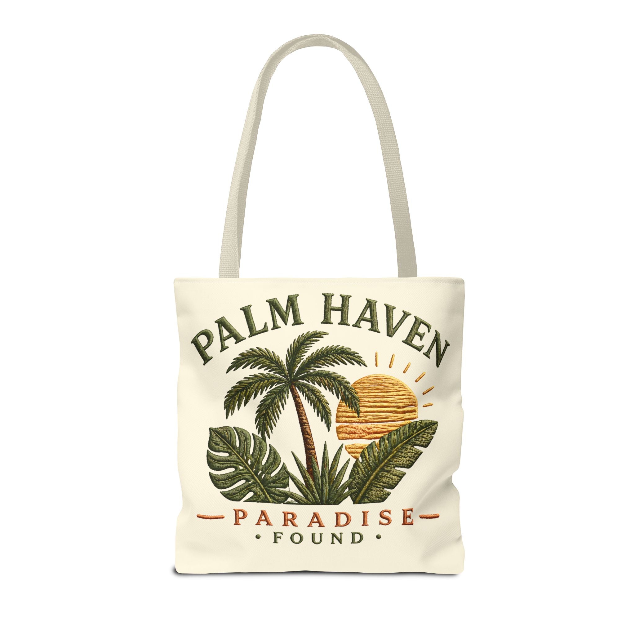 Palm Haven Tote Bag – 'Paradise Found' Tropical Palm Beach Tote - Creations by Chris and Carlos