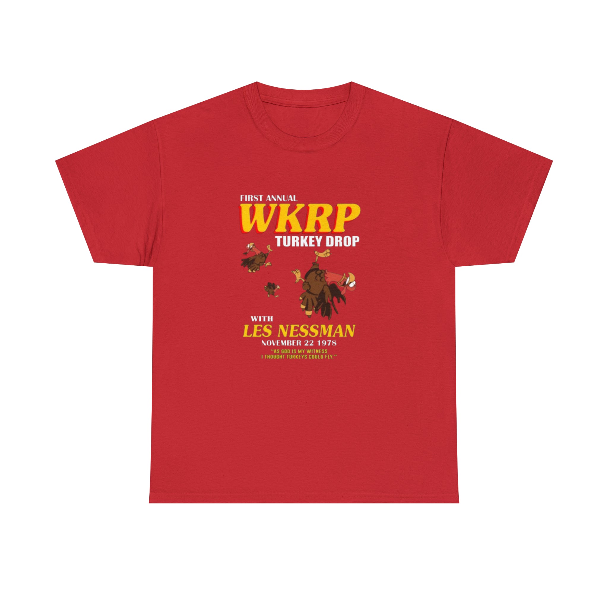 WKRP 70's TV Show- Unisex Heavy Cotton T-Shirt - Creations by Chris and Carlos