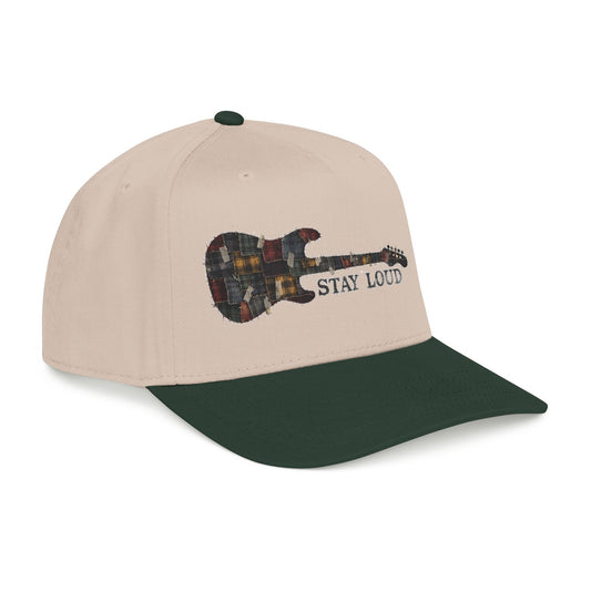 Stay Loud Plaid Electric Guitar Baseball Cap - Creations by Chris and Carlos