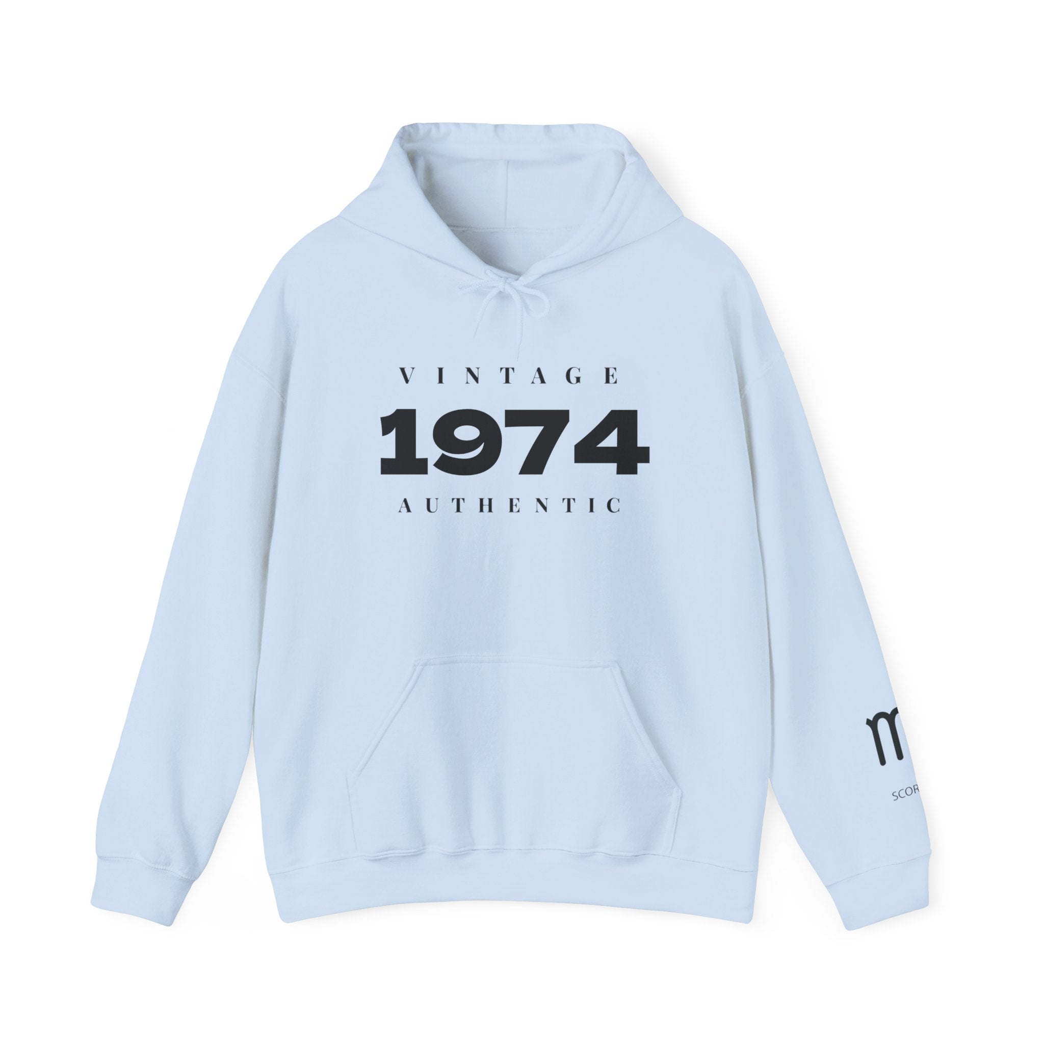 1974 Vintage Hoodie — Authentic Birthday Sweatshirt - Creations by Chris and Carlos