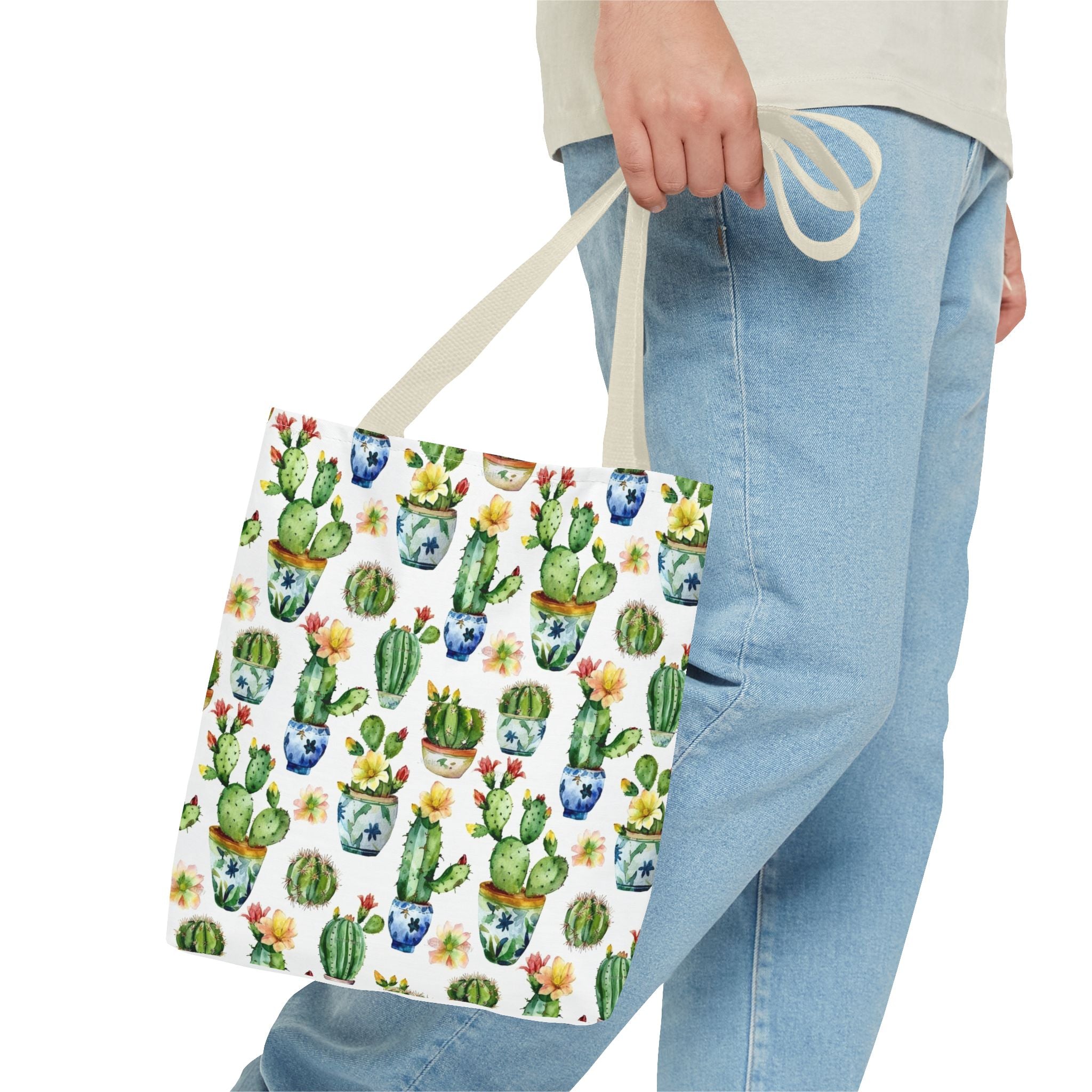Sol y Alegría (Sun and Joy) Collection- Cactus Succulent Pattern Microfiber Blanket Soft Velveteen Throw for Home & Garden Lovers Cactus Watercolor Tote Bag – Floral Potted Succulent Pattern All-Over Print - Creations by Chris and Carlos