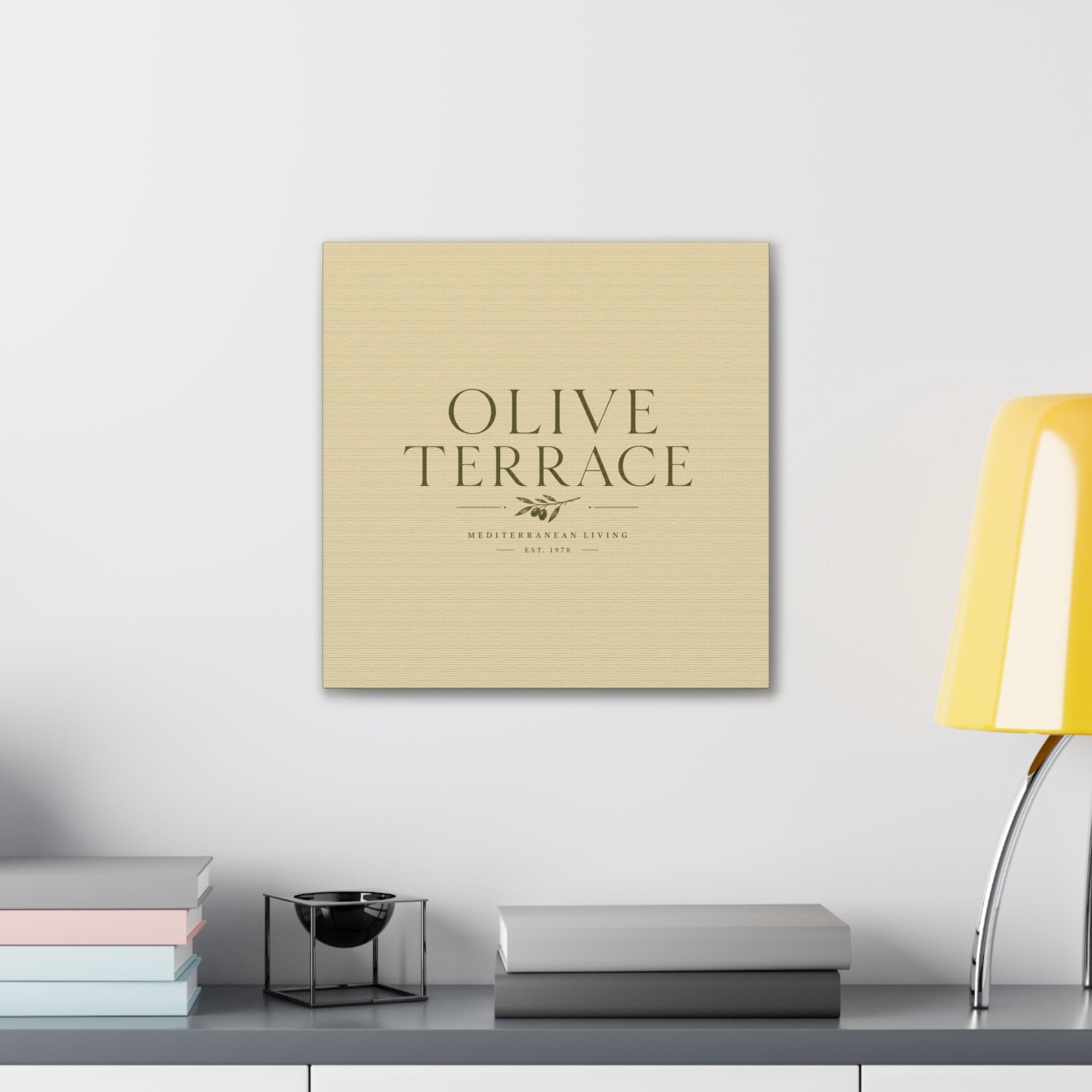 Olive Terrace Canvas Wall Art — Mediterranean Living Stretched Canvas - Creations by Chris and Carlos