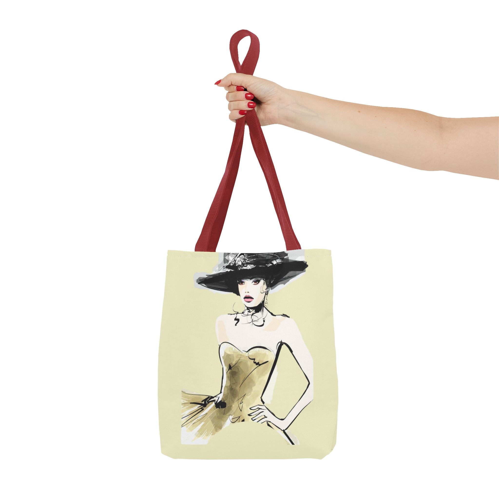Fashion Illustration Tote Bag — Chic Woman in Hat Design - Creations by Chris and Carlos