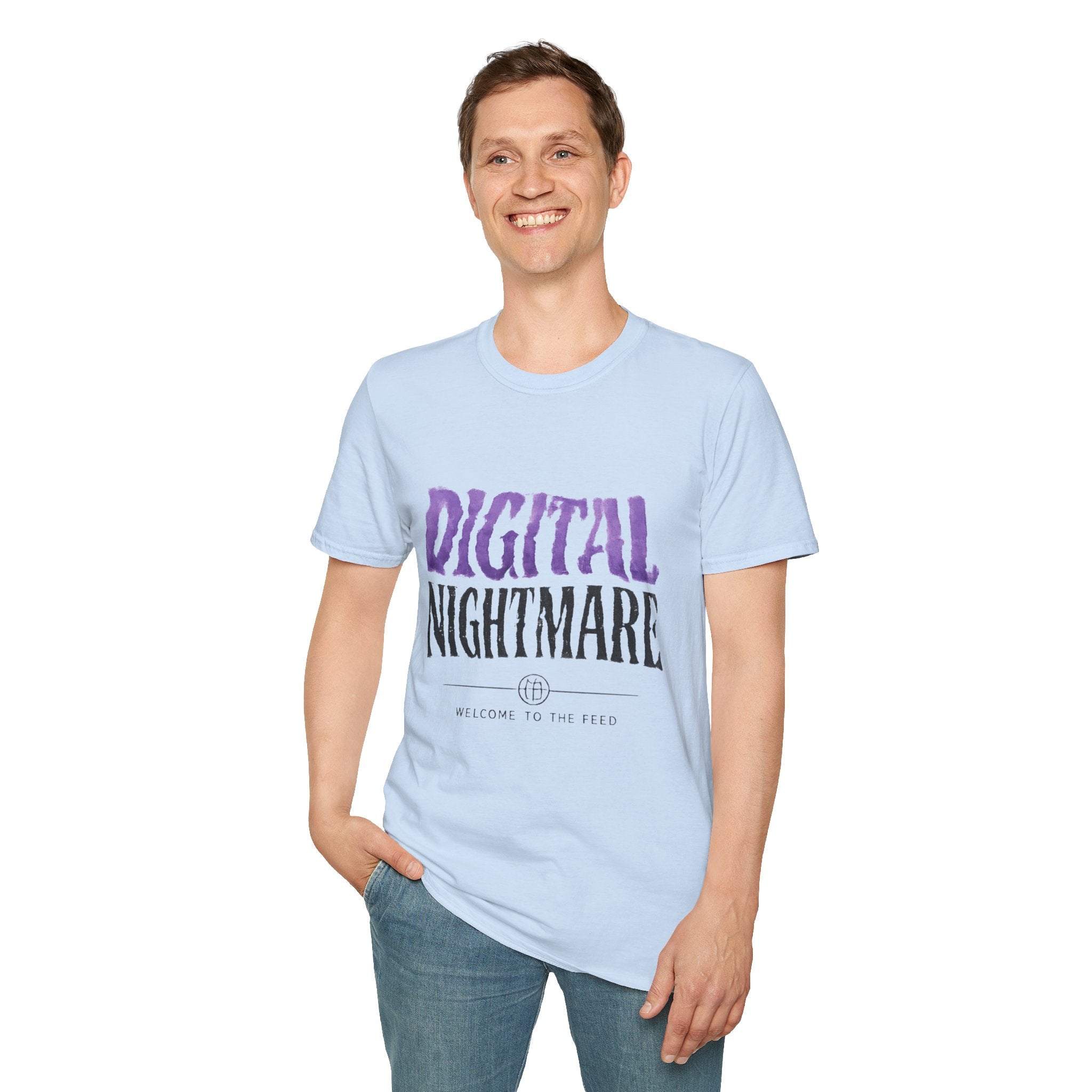 Digital Nightmare T-Shirt — Gothic Purple Graphic Tee - Creations by Chris and Carlos