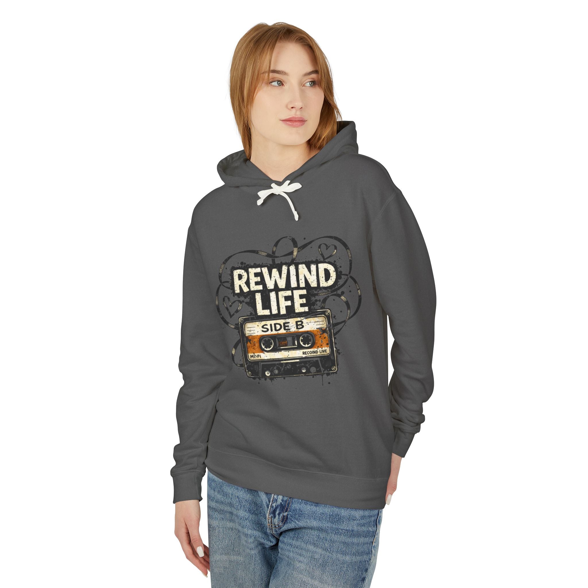 Retro 'Rewind Life' Cassette Hoodie - Creations by Chris and Carlos