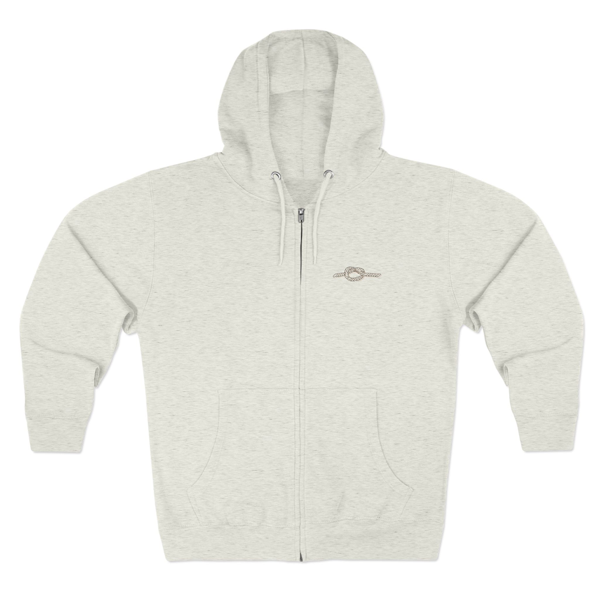 Y KNOT U Rope Knot Anchor Zip Hoodie — Nautical Graphic Unisex Zip-Up - Creations by Chris and Carlos